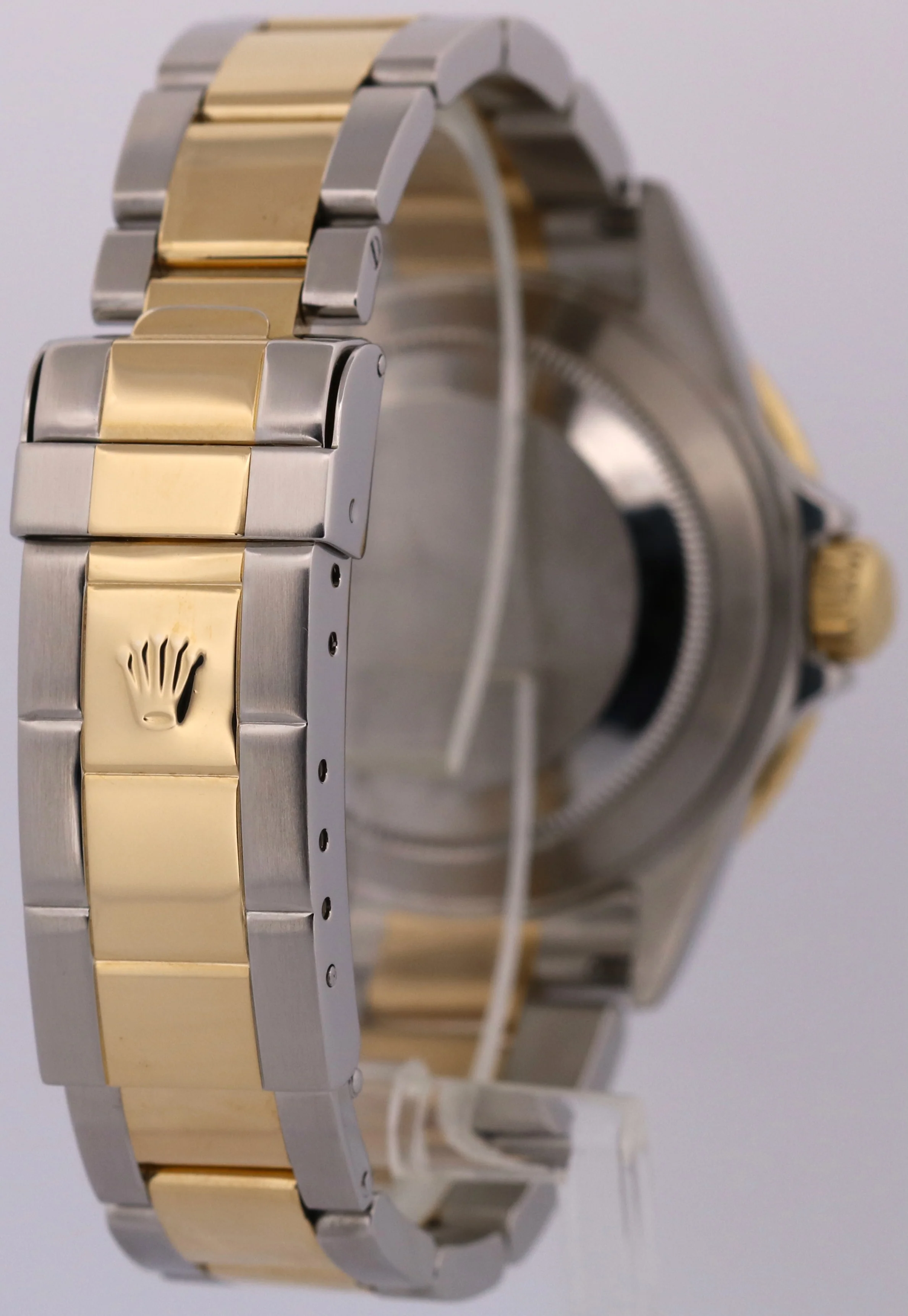 Rolex Submariner Date 40mm Blue NO-HOLES Stainless Steel 18K GOLD BUCKLE 16613 - Image 6
