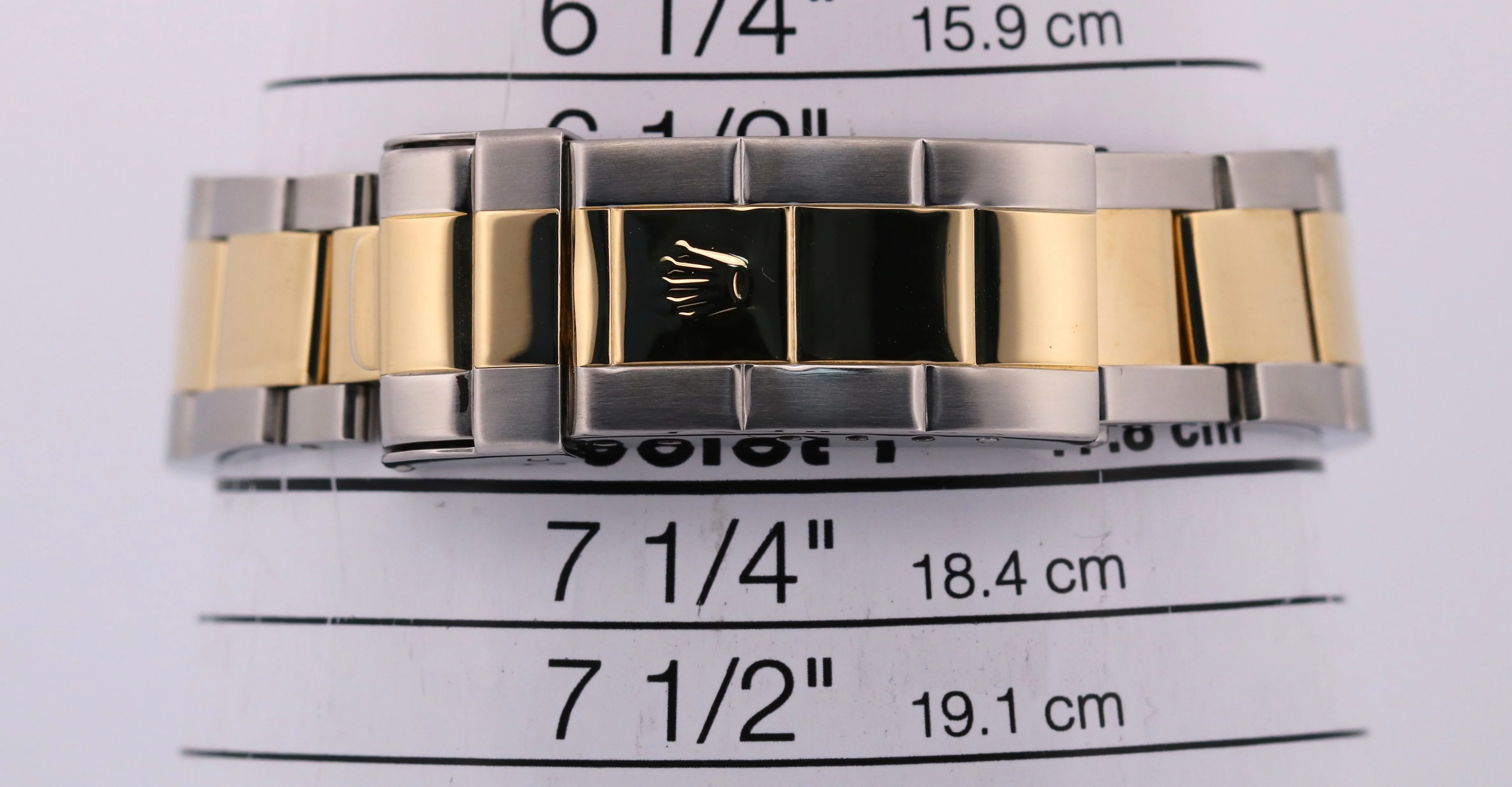 Rolex Submariner Date 40mm Blue NO-HOLES Stainless Steel 18K GOLD BUCKLE 16613 - Image 9