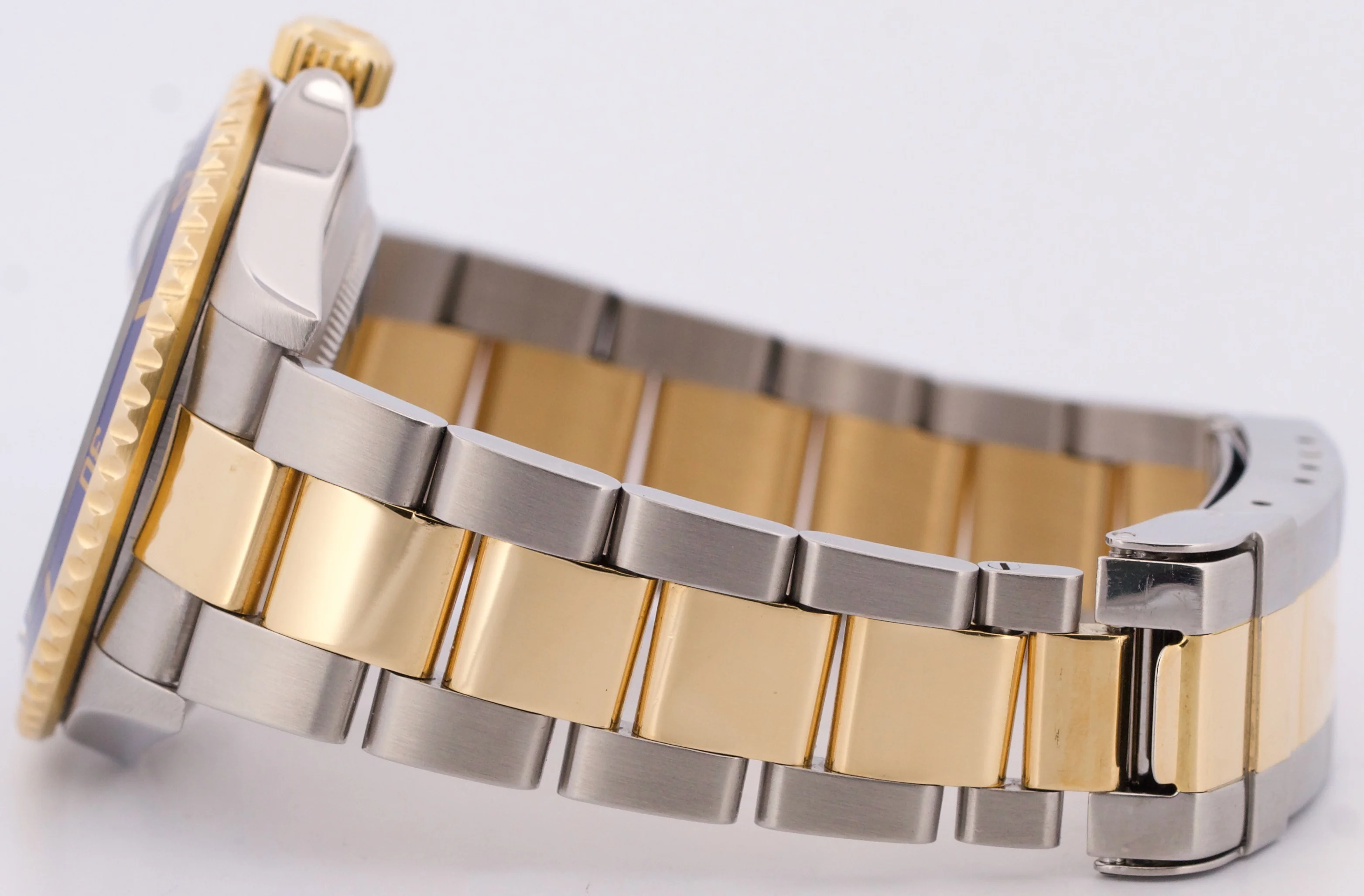Rolex Submariner Date 40mm BLUE Two-Tone 18K Gold NO-HOLES Steel 16613 Watch - Image 7