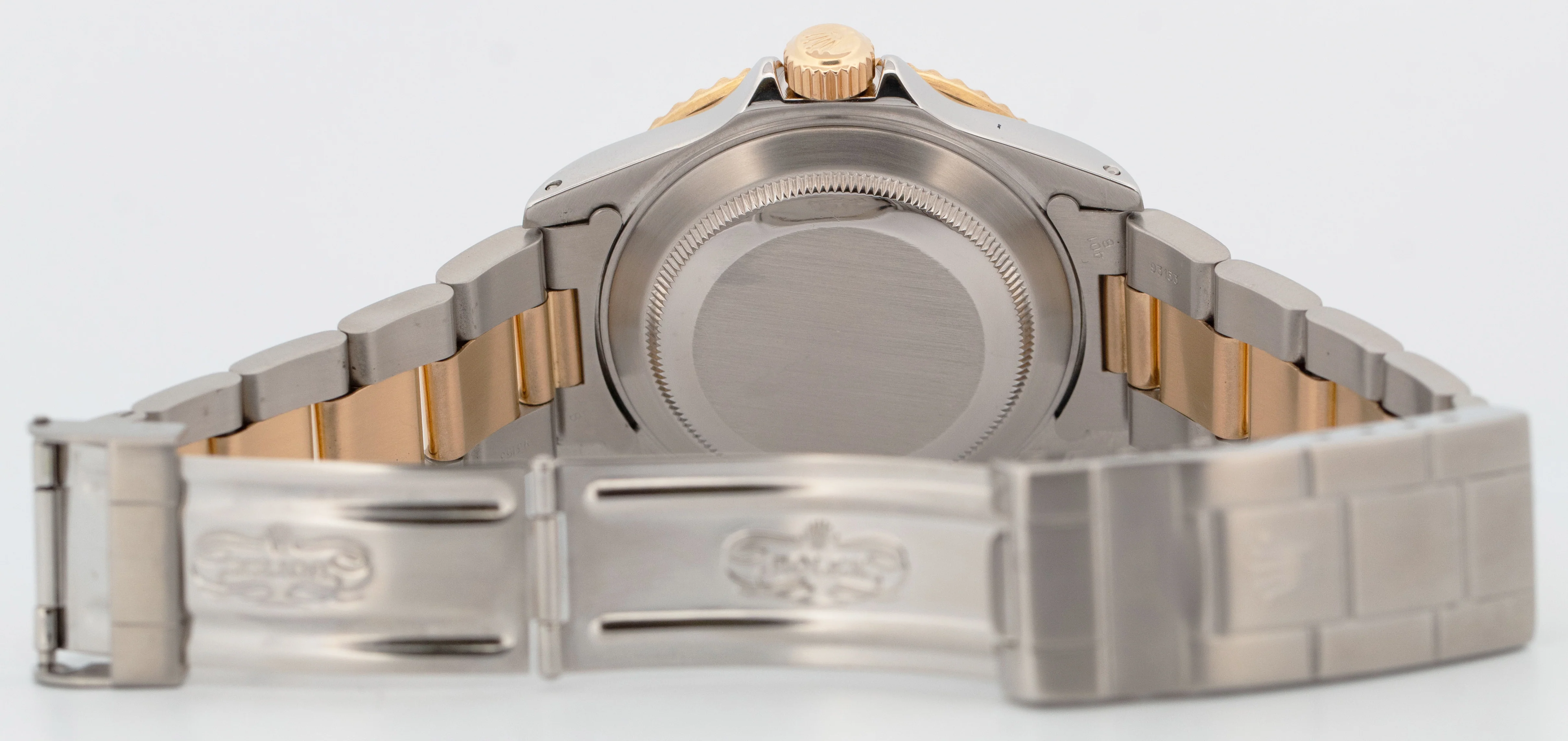 Rolex Submariner Date 40mm Champagne Serti Two-Tone 18K Gold Steel 16613 Watch - Image 8
