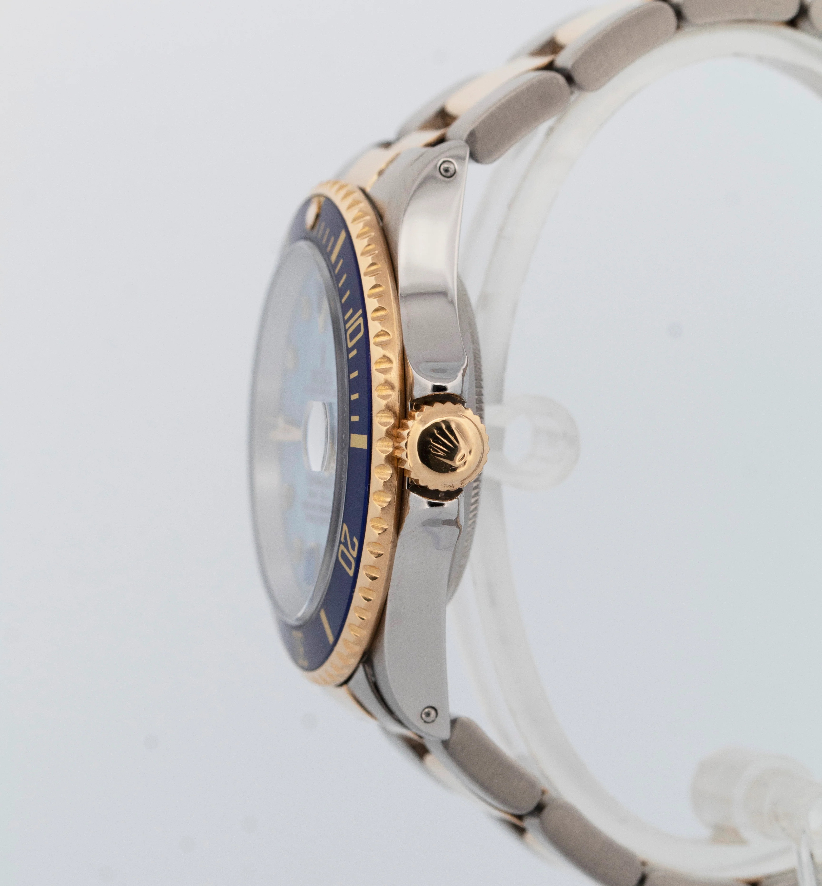 Rolex Submariner Date 40mm BLUE MOP DIAMOND Two-Tone 18K Gold Steel 16613 Watch - Image 3