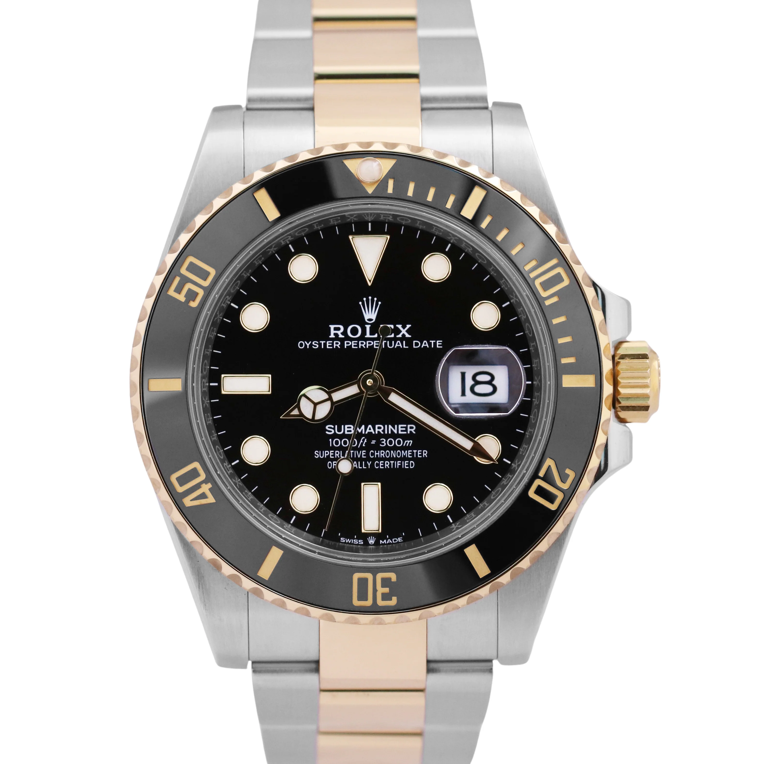 MINT PAPERS Rolex Submariner Date 41mm Ceramic BLACK Two-Tone 18K 126613 LN BOX