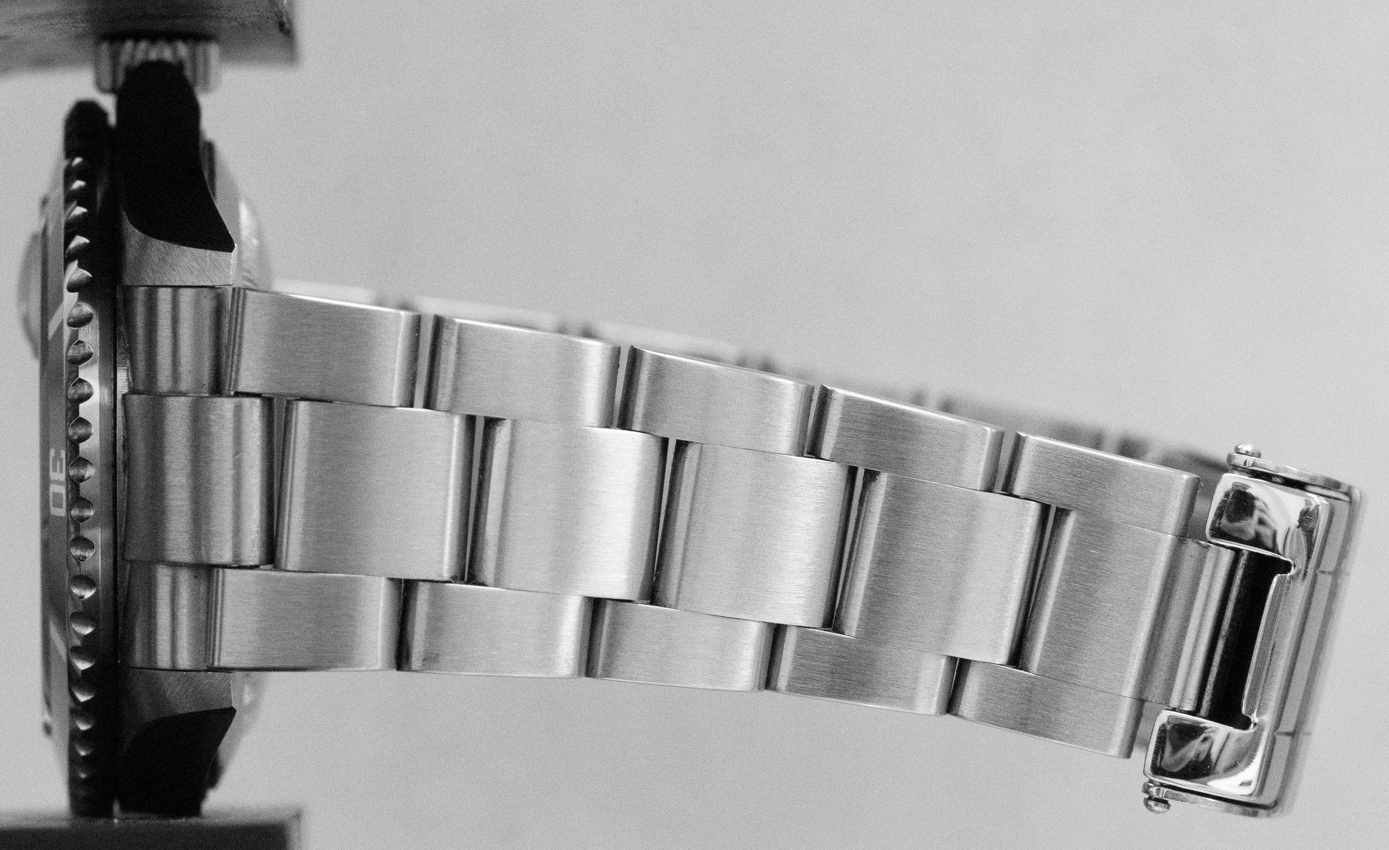 Rolex Submariner Date BLACK Stainless Steel REHAUT No-Holes 40mm Watch 16610 - Image 7
