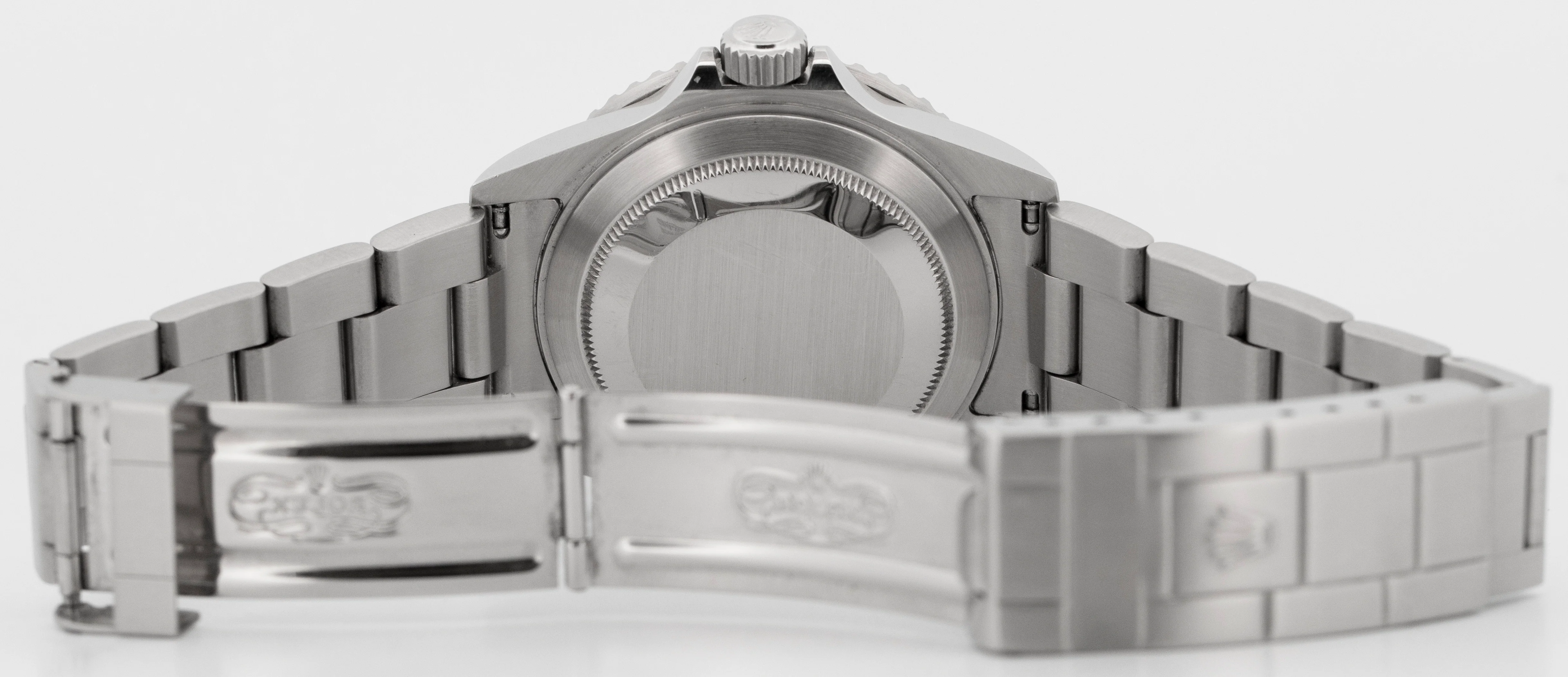Rolex Submariner Date BLACK Stainless Steel REHAUT No-Holes 40mm Watch 16610 - Image 9