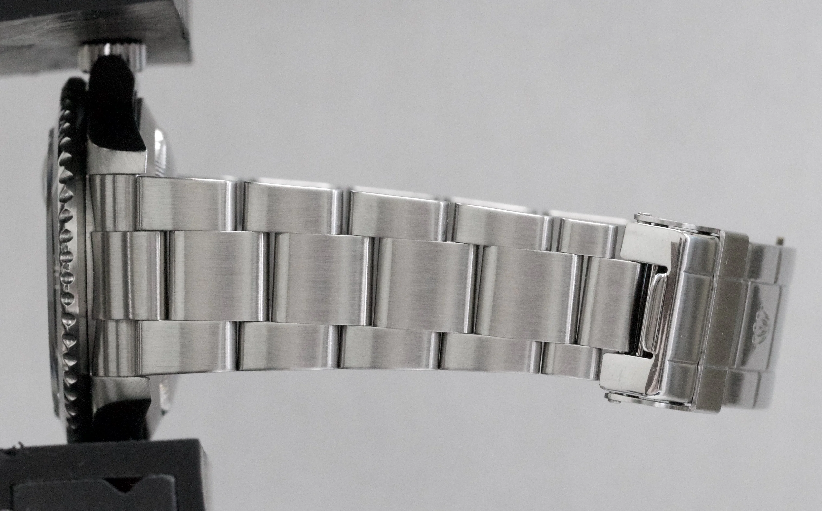 Rolex Submariner Date BLACK Stainless Steel REHAUT No-Holes 40mm Watch 16610 - Image 10