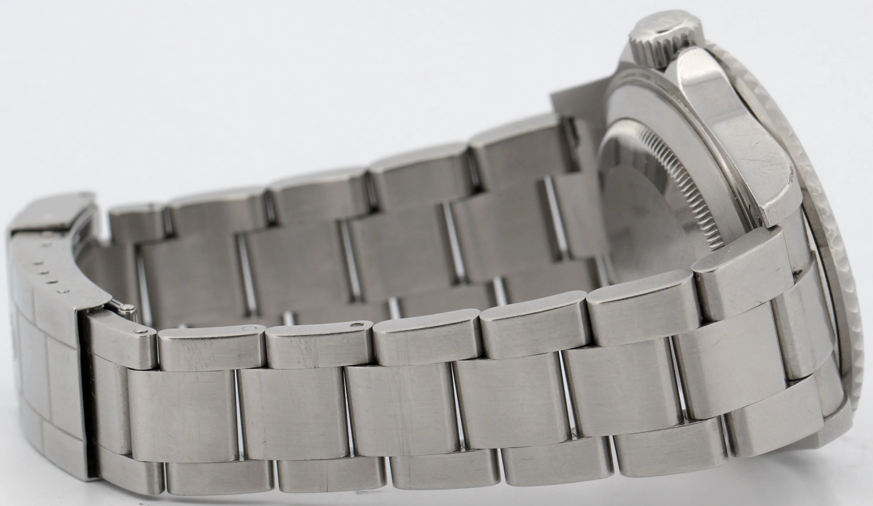 Rolex Submariner Date BLACK Stainless Steel REHAUT No-Holes 40mm Watch 16610 - Image 8