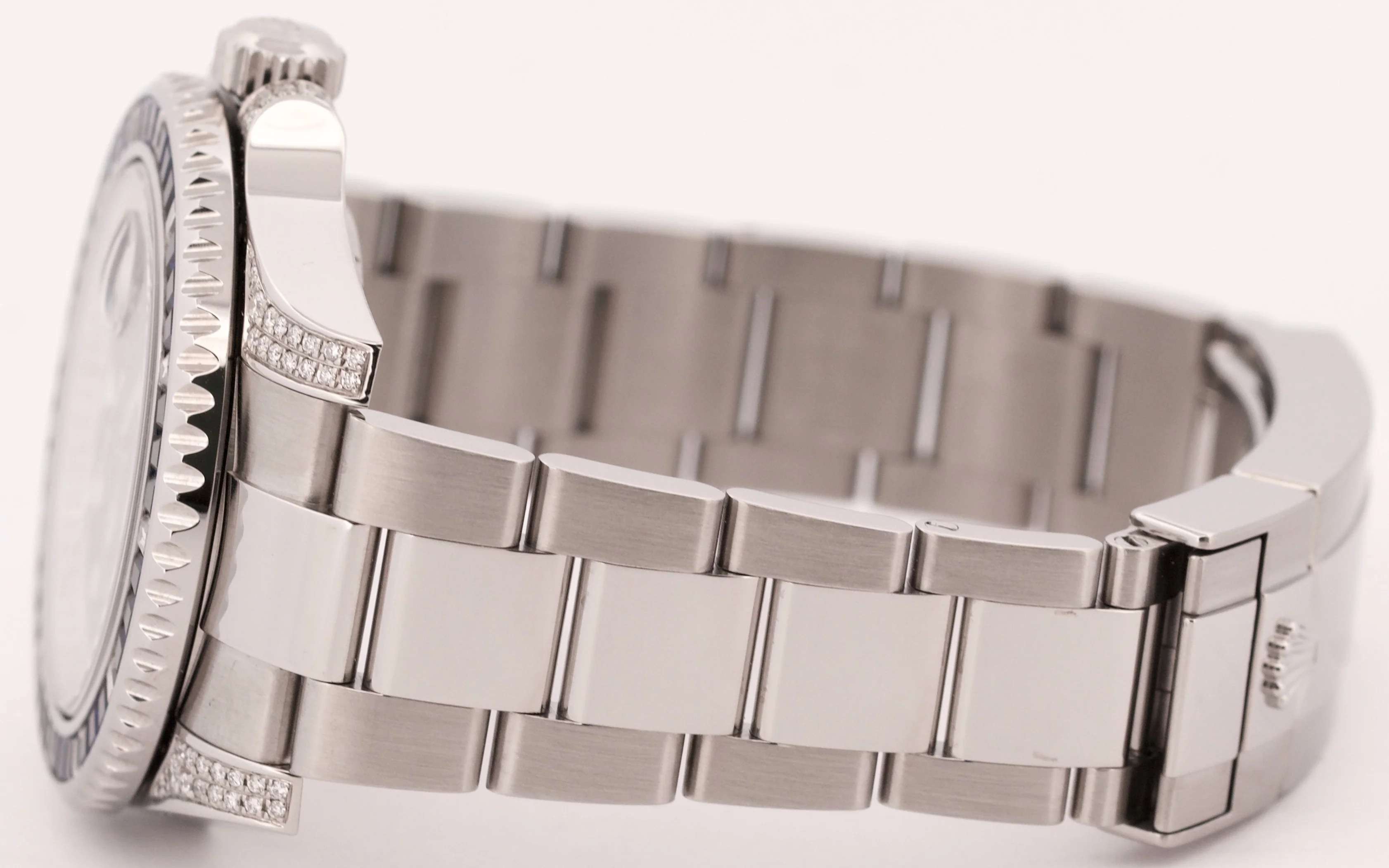Rolex Submariner Date BLUE DIAMOND SAPPHIRE Stainless Steel 40mm 116610 Watch - Image 7
