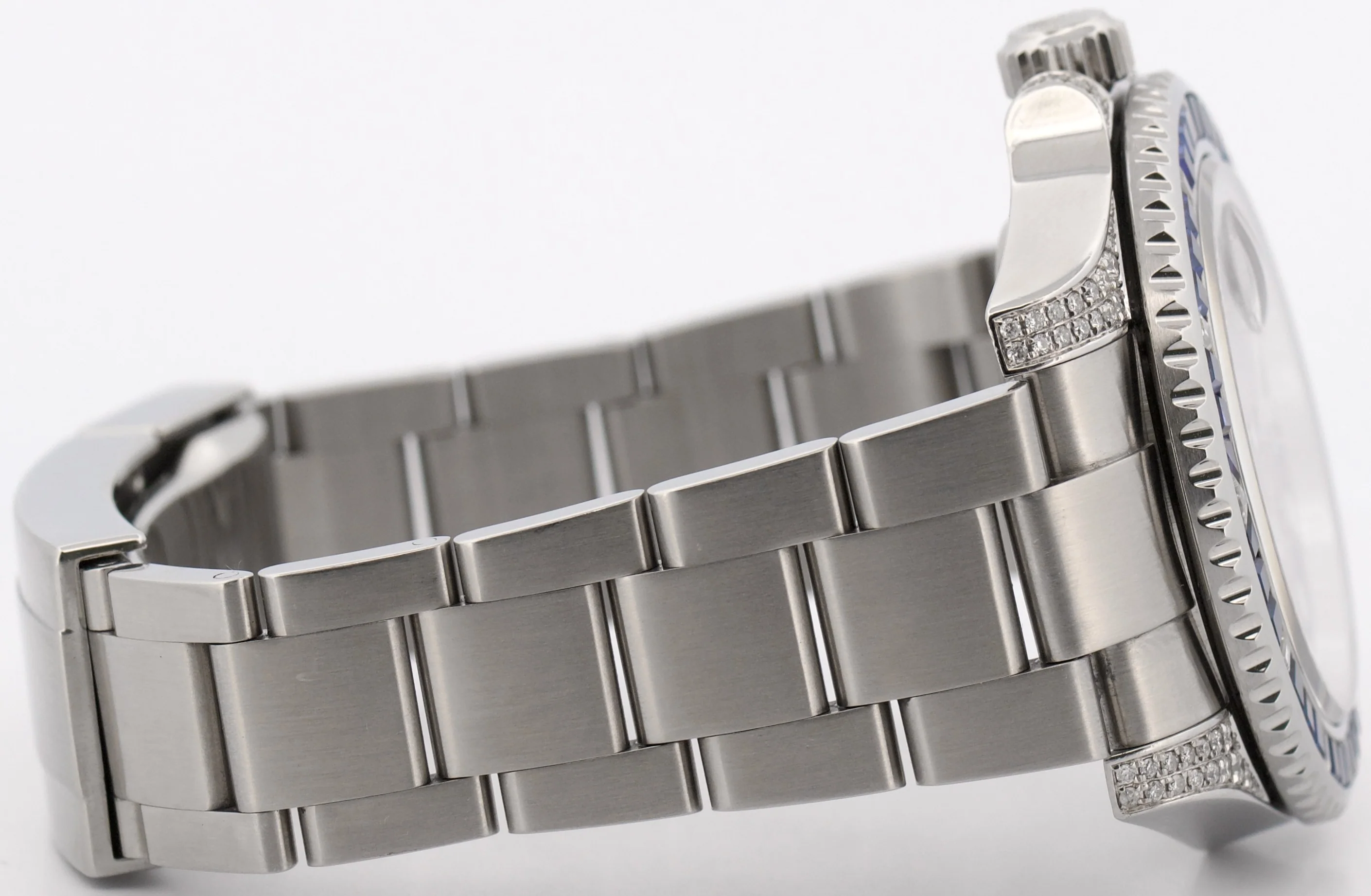Rolex Submariner Date BLUE DIAMOND SAPPHIRE Stainless Steel 40mm Watch 116610 - Image 7