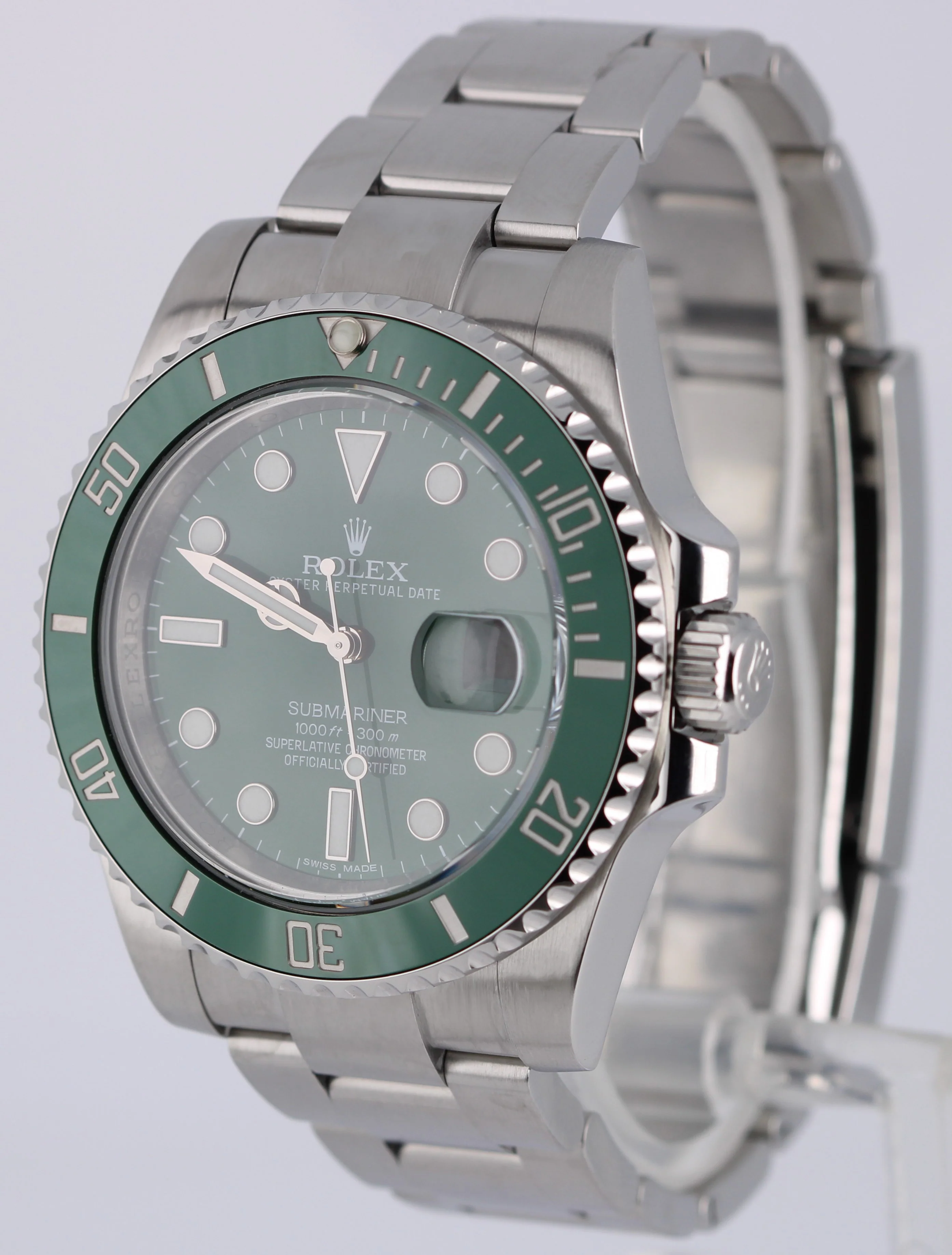 Rolex Submariner Date HULK Green Ceramic Steel 40mm 116610 LV Watch - Image 3