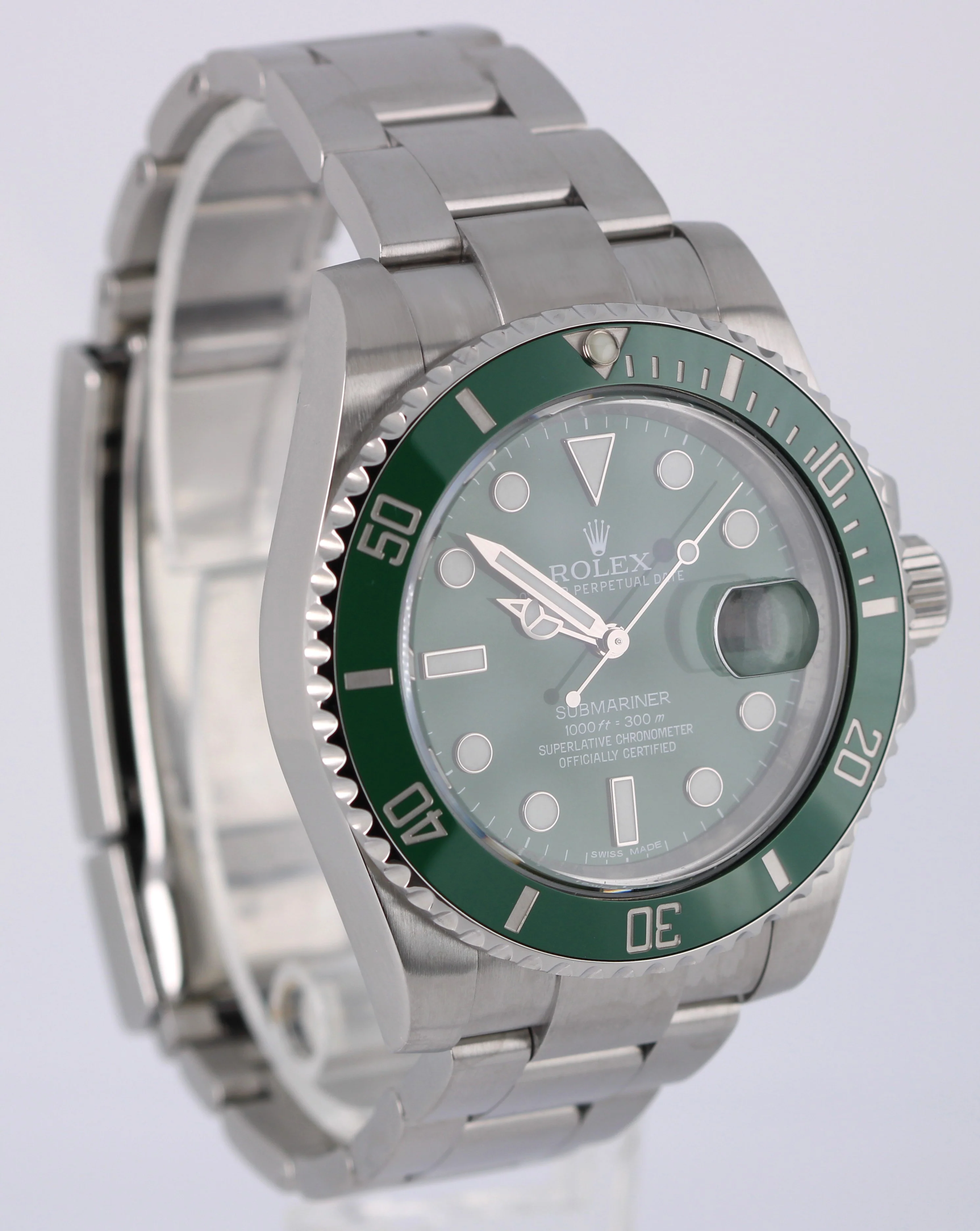 Rolex Submariner Date HULK Green Ceramic Steel 40mm 116610 LV Watch - Image 4
