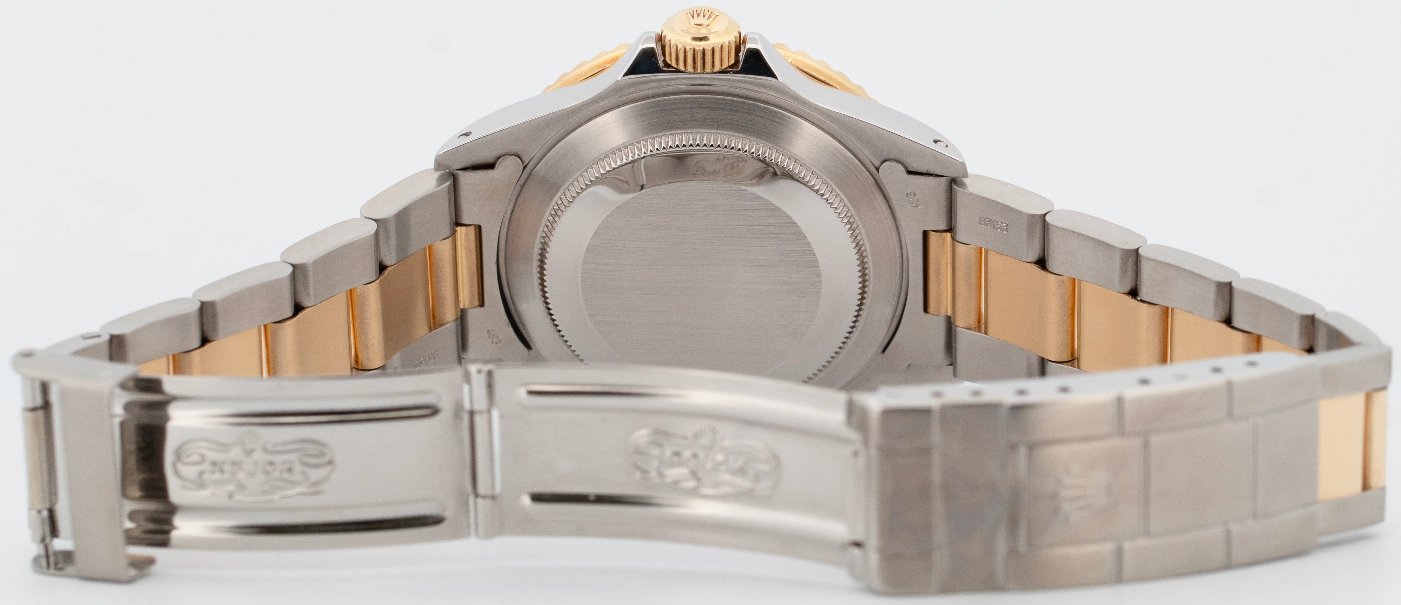 Rolex Submariner Date Teal BLUE 18K Yellow Gold Stainless Steel 40mm Watch 16803 - Image 7