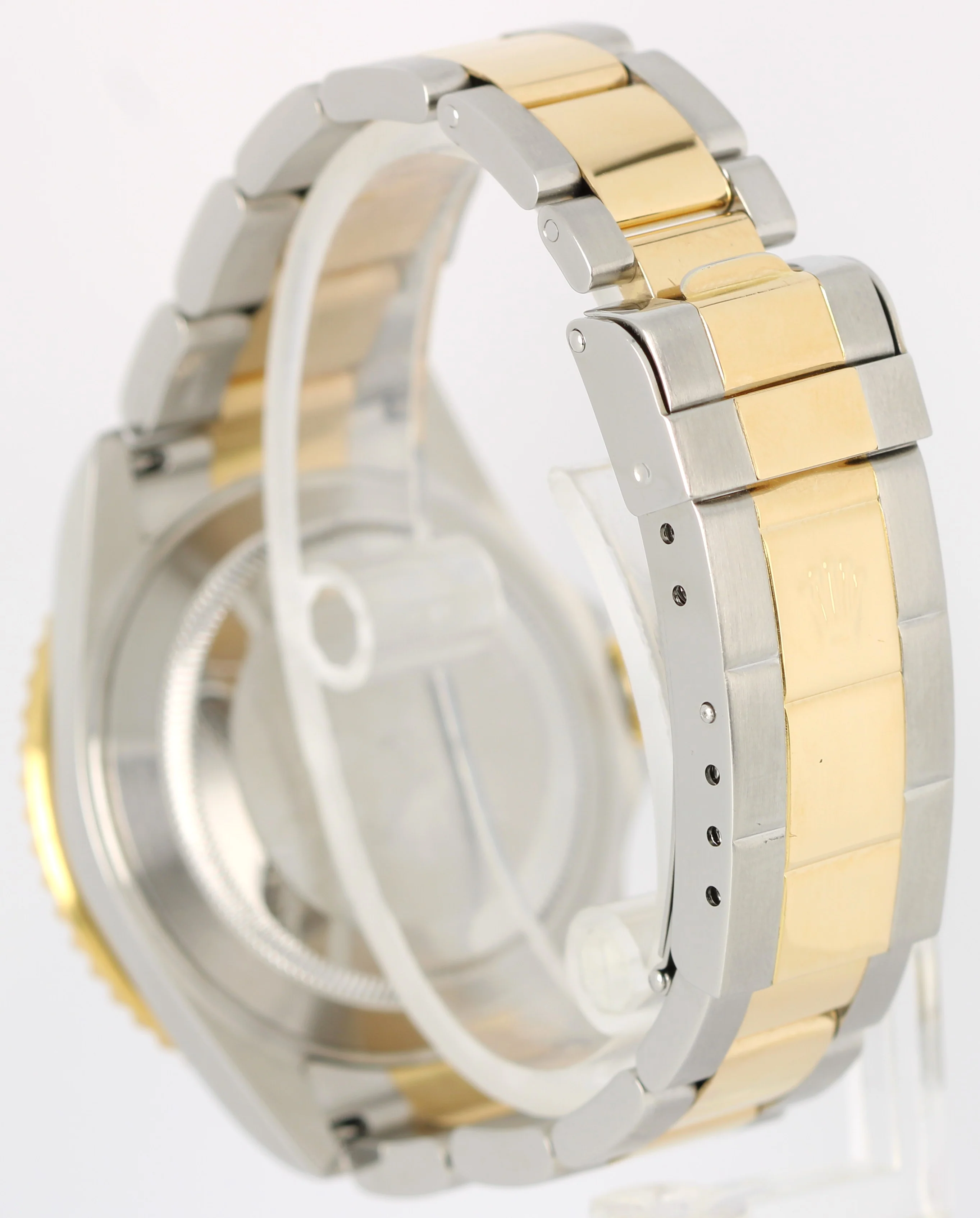 Rolex Submariner Date Two-Tone 18k Gold Steel Blue 40mm 16613 Gold Buckle Watch - Image 5