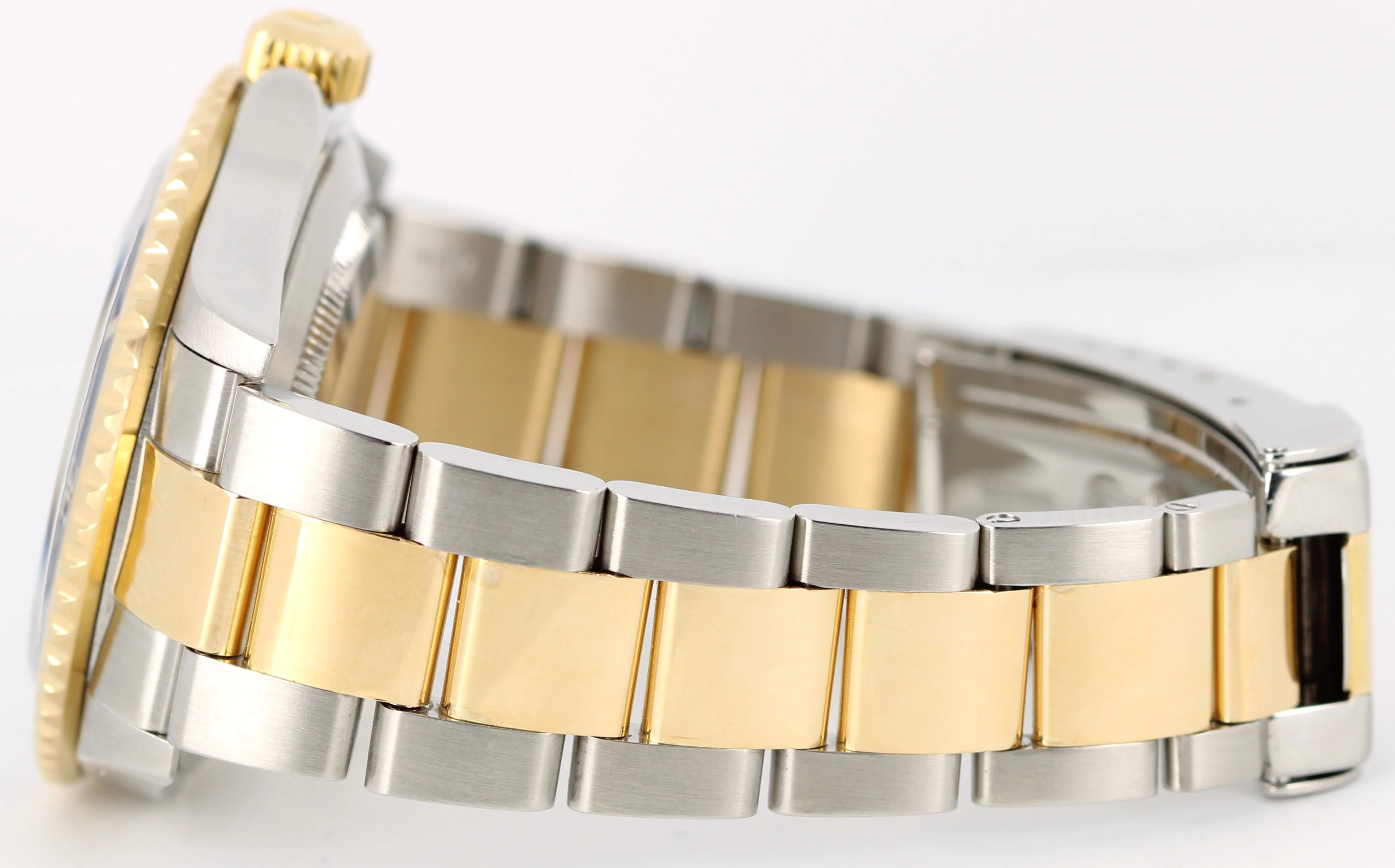 Rolex Submariner Date Two-Tone 18k Gold Steel Blue 40mm 16613 Gold Buckle Watch - Image 6
