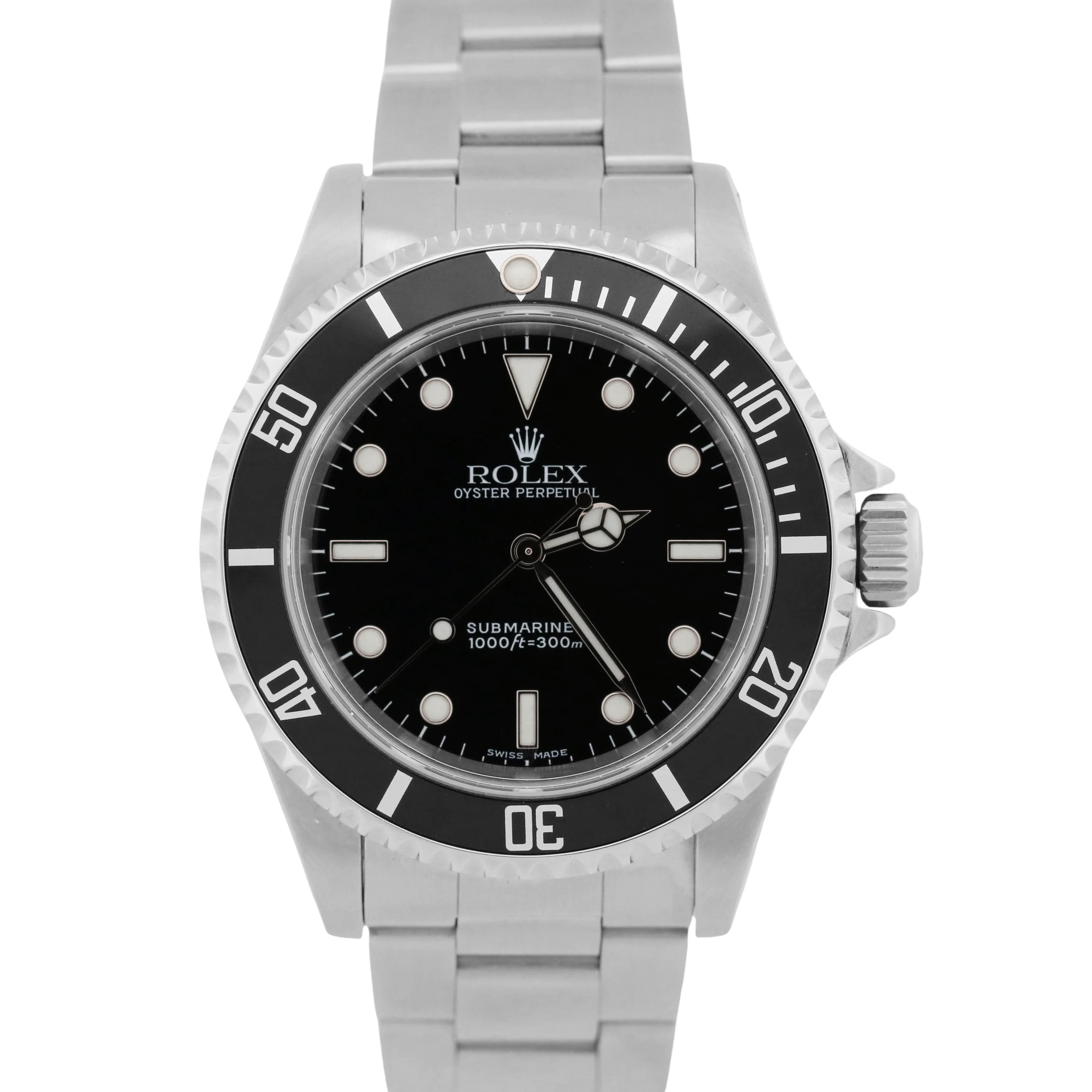 Rolex Submariner No-Date 40mm BLACK Stainless Steel Automatic Oyster Watch 14060