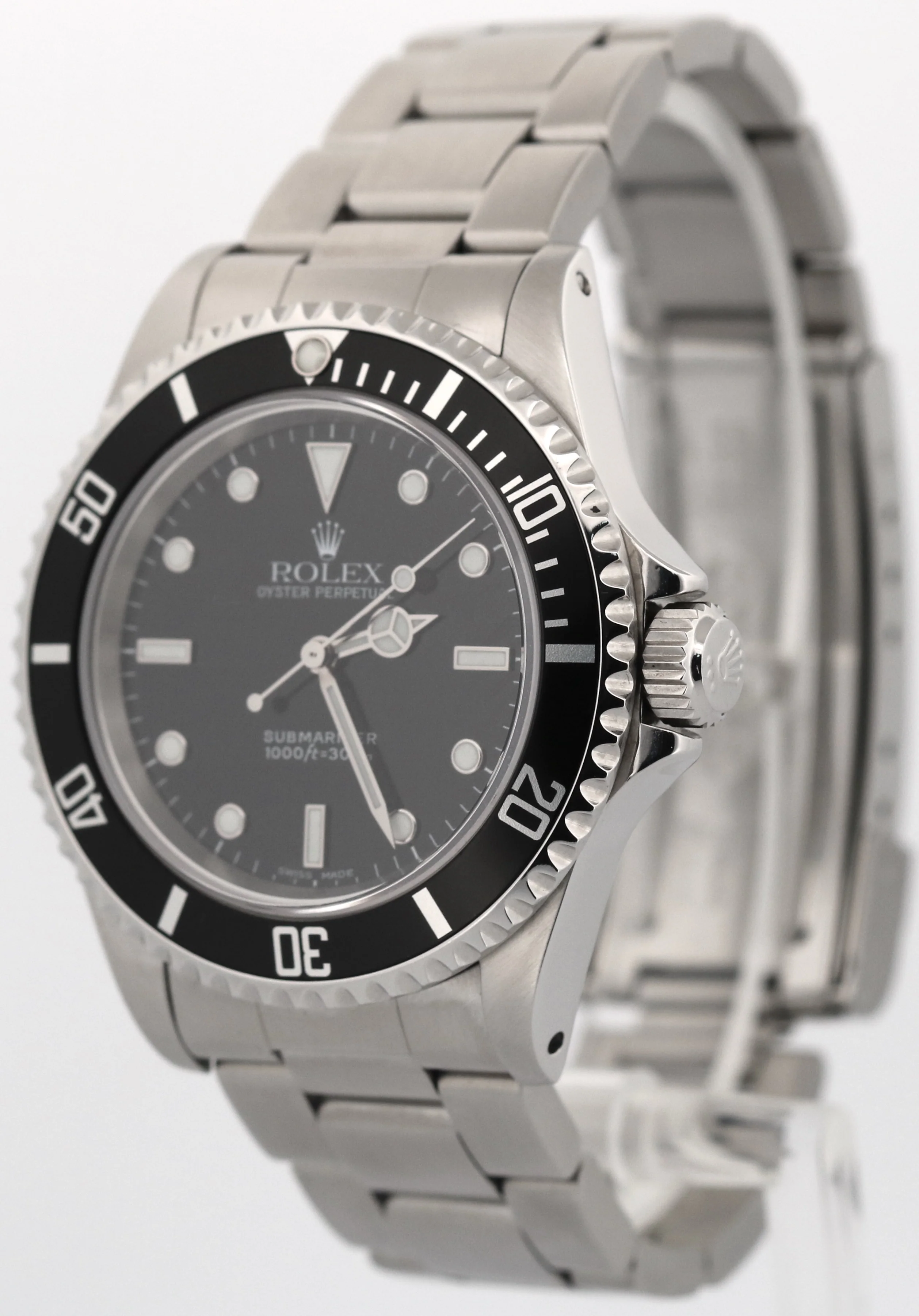 Rolex Submariner No-Date 40mm BLACK Stainless Steel Automatic Oyster Watch 14060 - Image 4