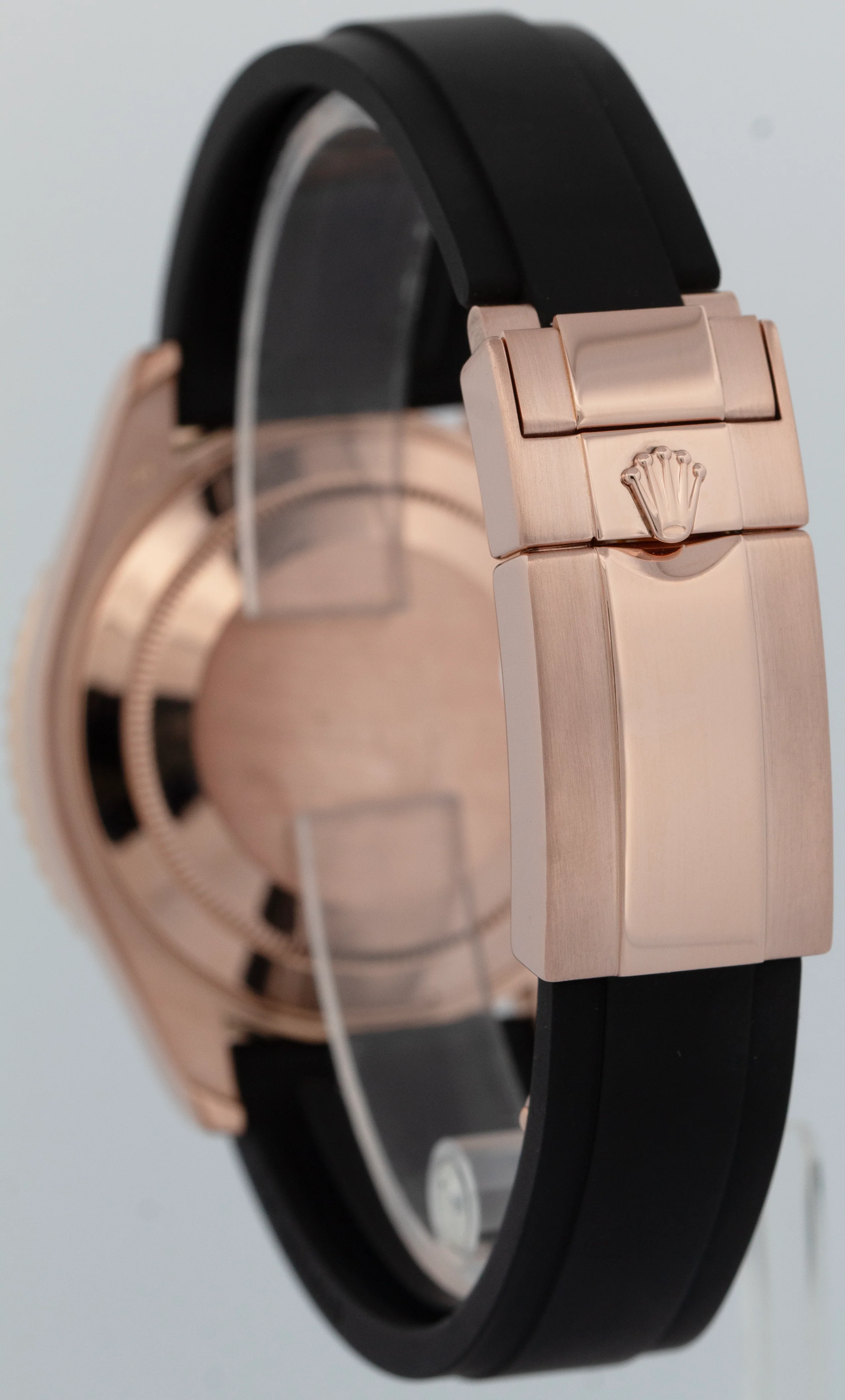 Rolex Yacht-Master 18k Rose Gold RAINBOW SAPPHIRE DIAMOND Black 40mm 116655 - Image 4