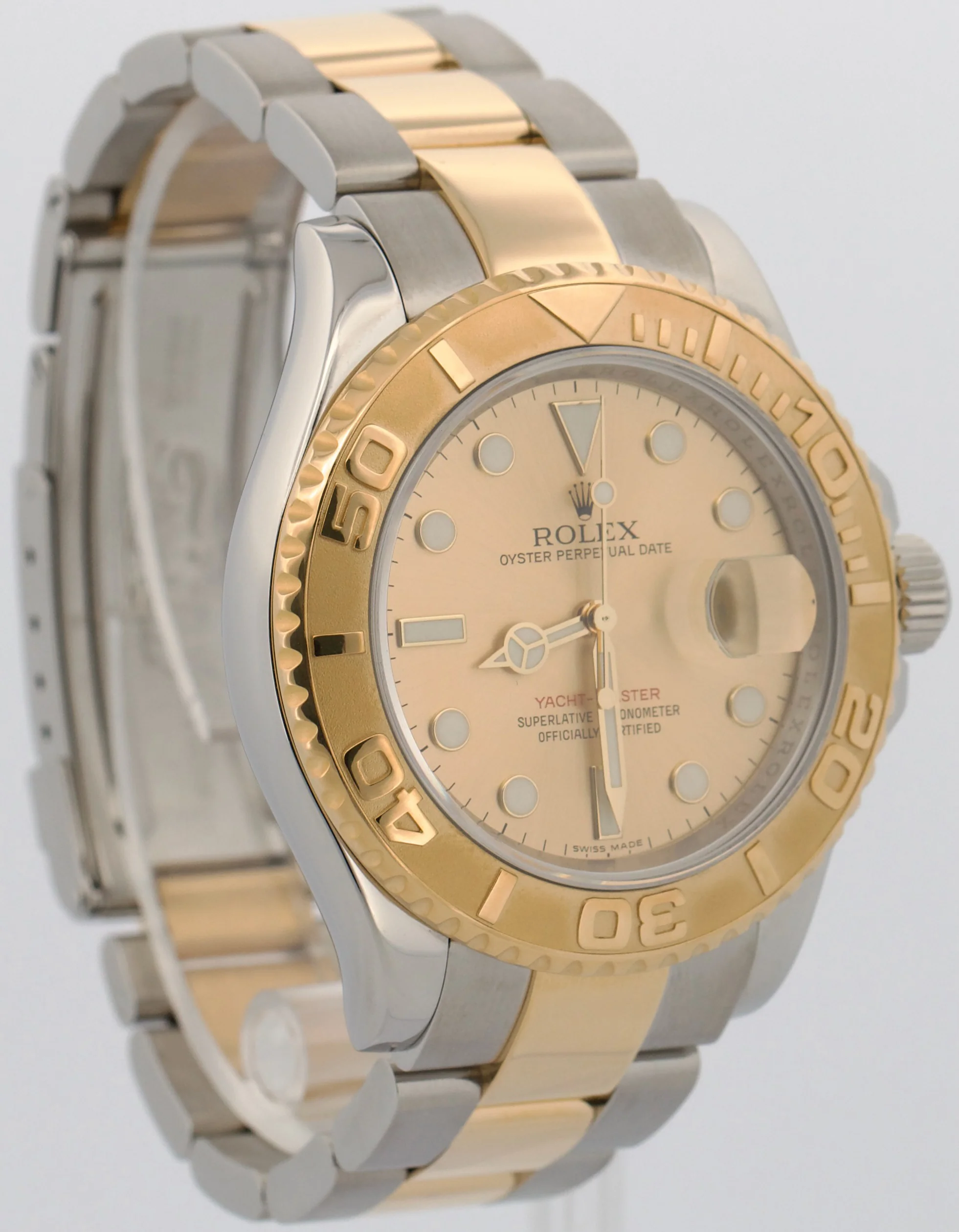 Rolex Yacht-Master 40mm CHAMPAGNE Two-Tone REHAUT 18K Yellow Gold Steel 16623 - Image 4