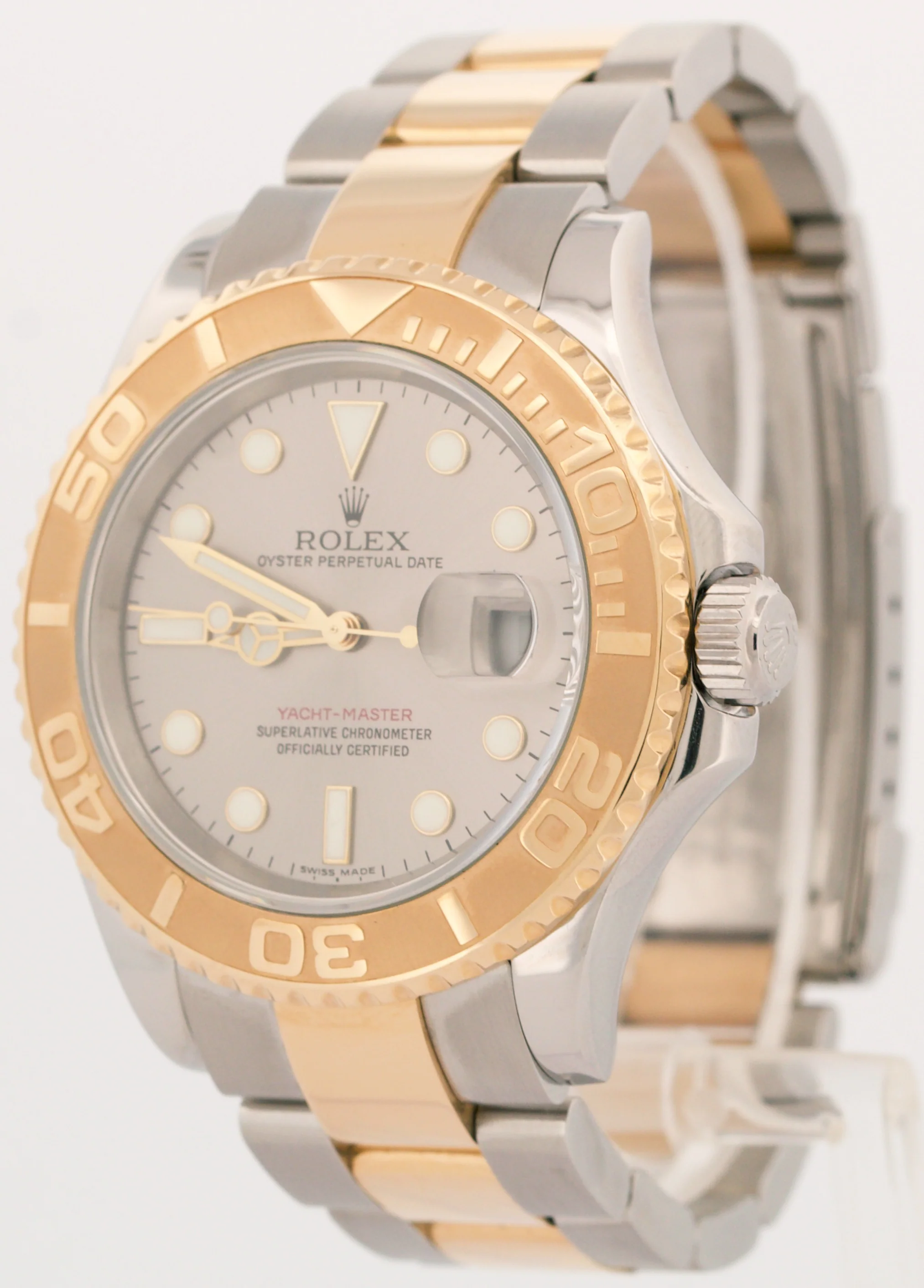Rolex Yacht-Master 40mm SILVER 18K Two-Tone 18K Yellow Gold Steel 16623 Watch - Image 3