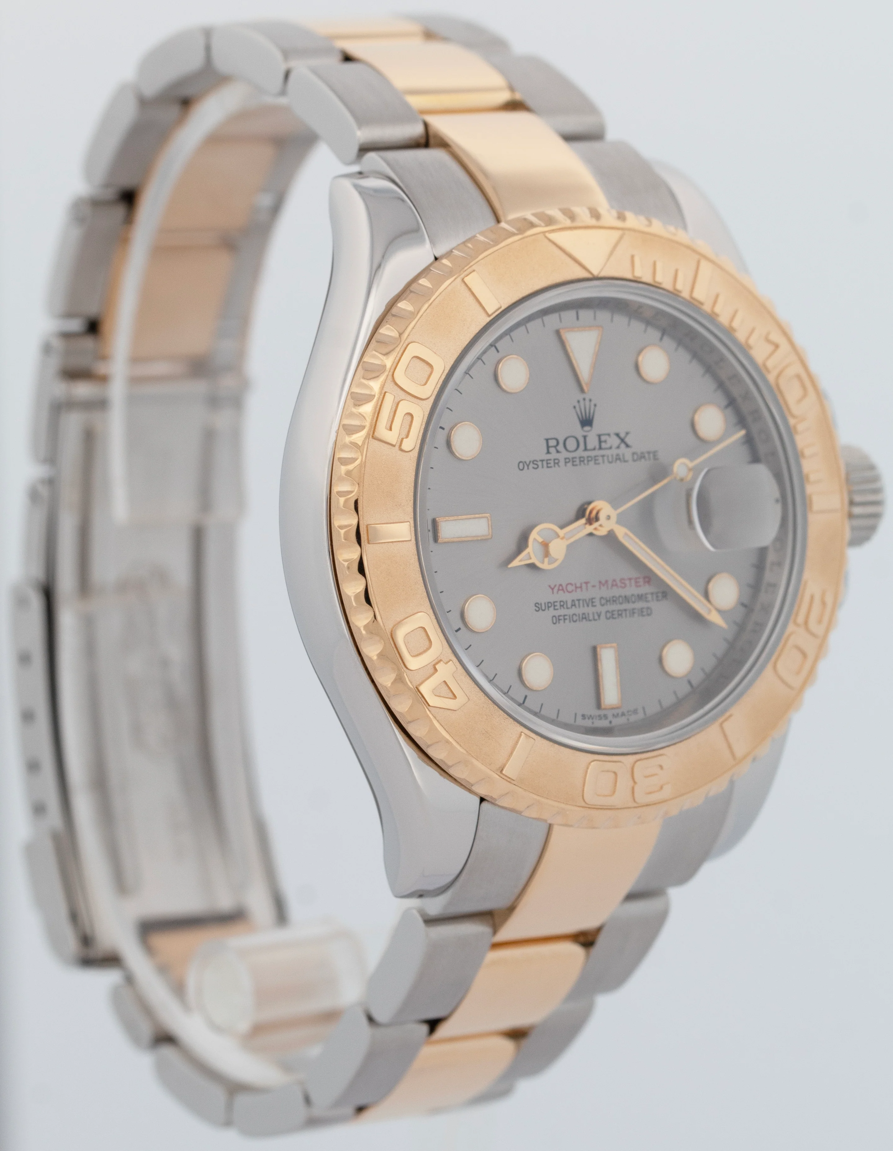 Rolex Yacht-Master 40mm Slate REHAUT Two-Tone 18K Yellow Gold Steel Watch 16623 - Image 3