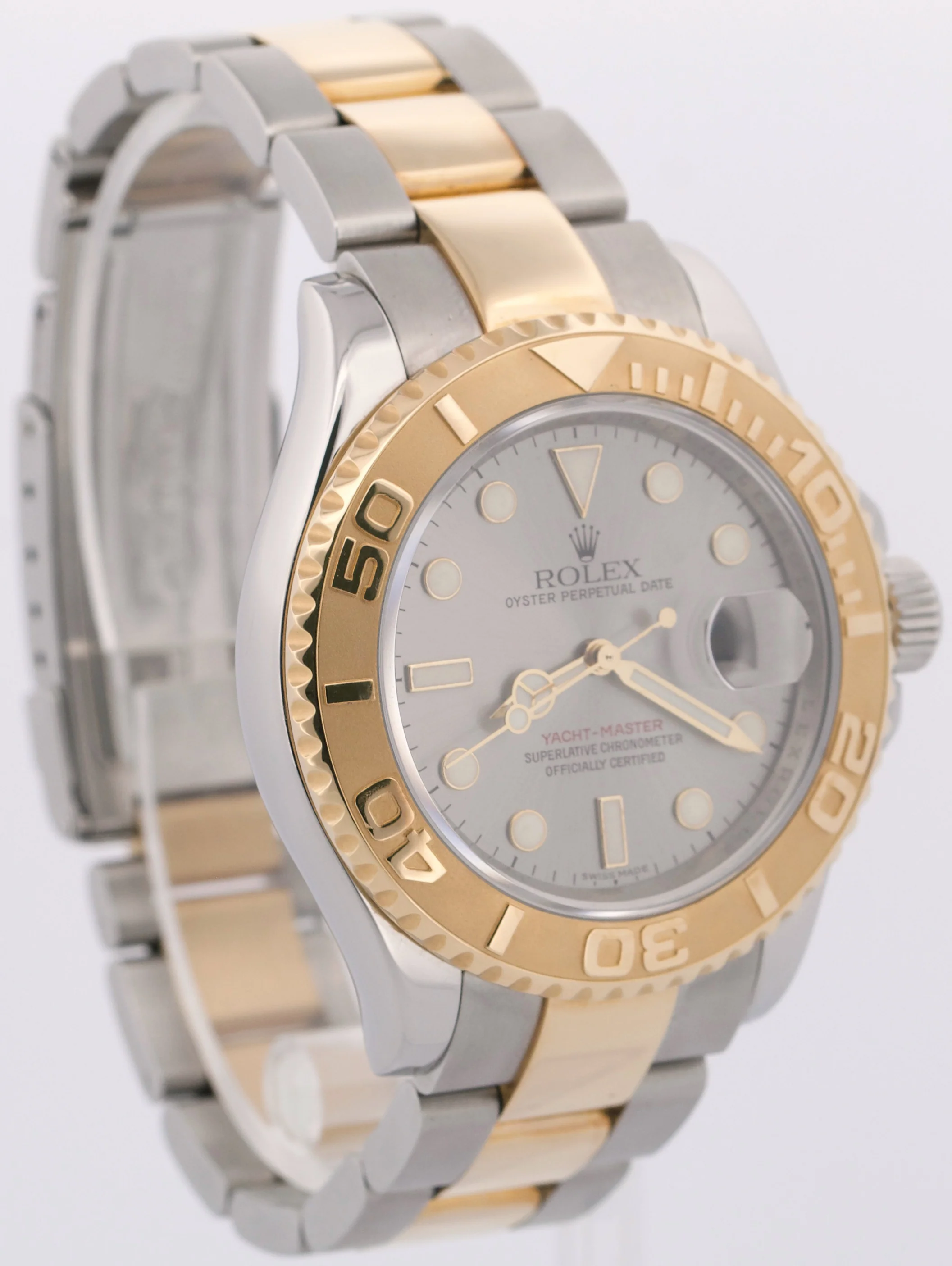 Rolex Yacht-Master 40mm SLATE Two-Tone 18K Yellow Gold REHAUT Steel Watch 16623 - Image 4