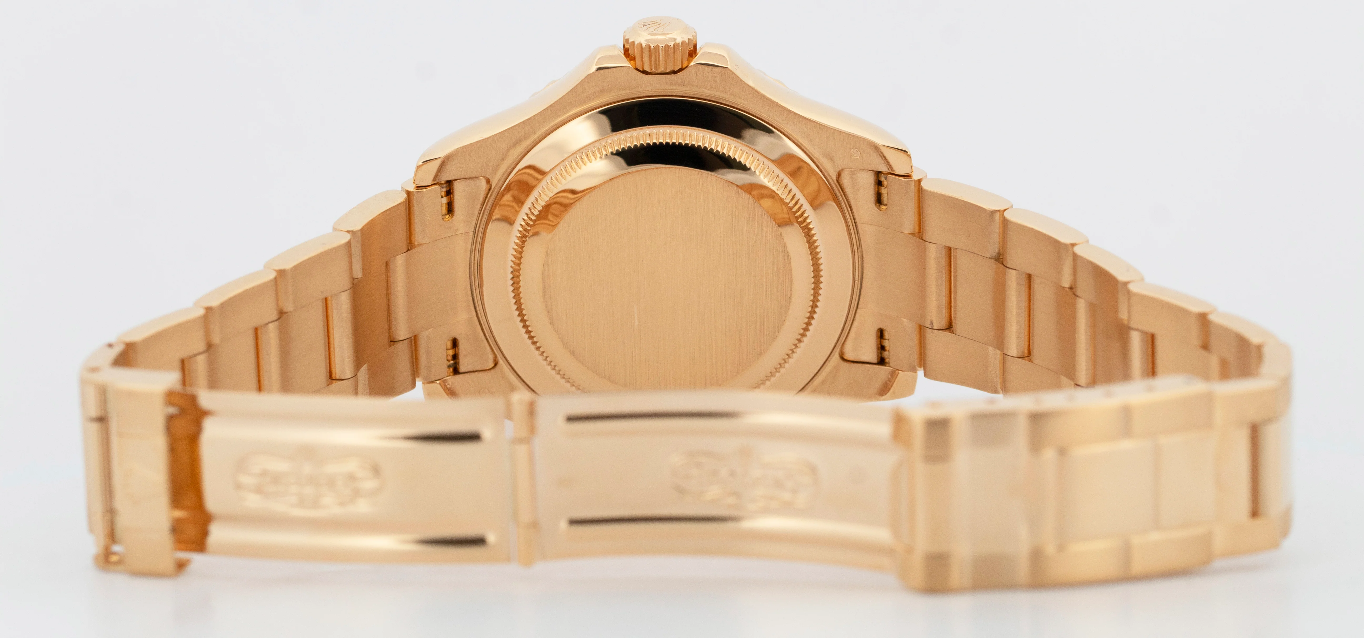 Rolex Yacht-Master 40mm WHITE 18K Yellow Gold NO-HOLES Oyster Watch 16628 - Image 8