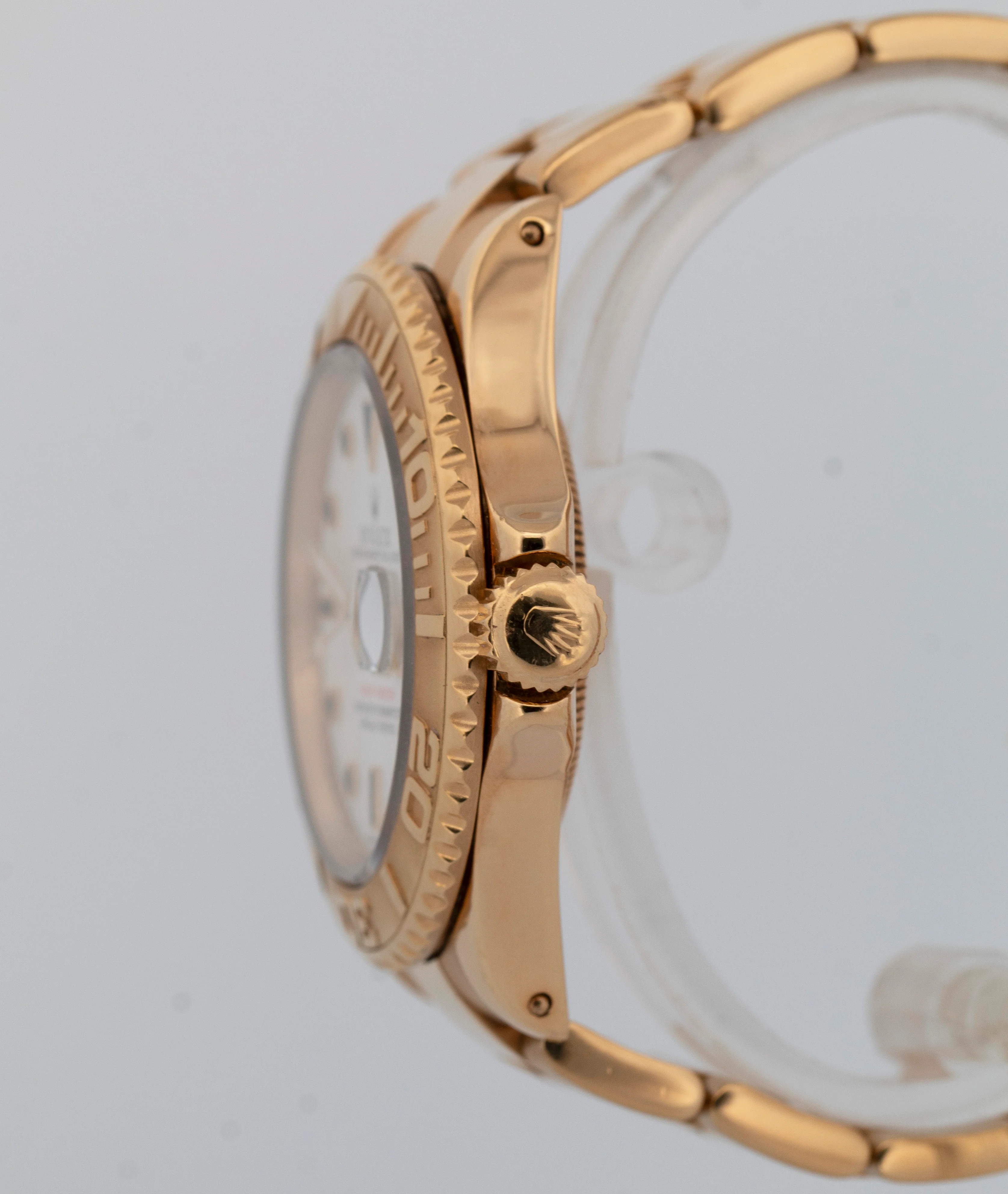 Rolex Yacht-Master 40mm WHITE 18K Yellow Gold Oyster Automatic Watch 16628 - Image 3