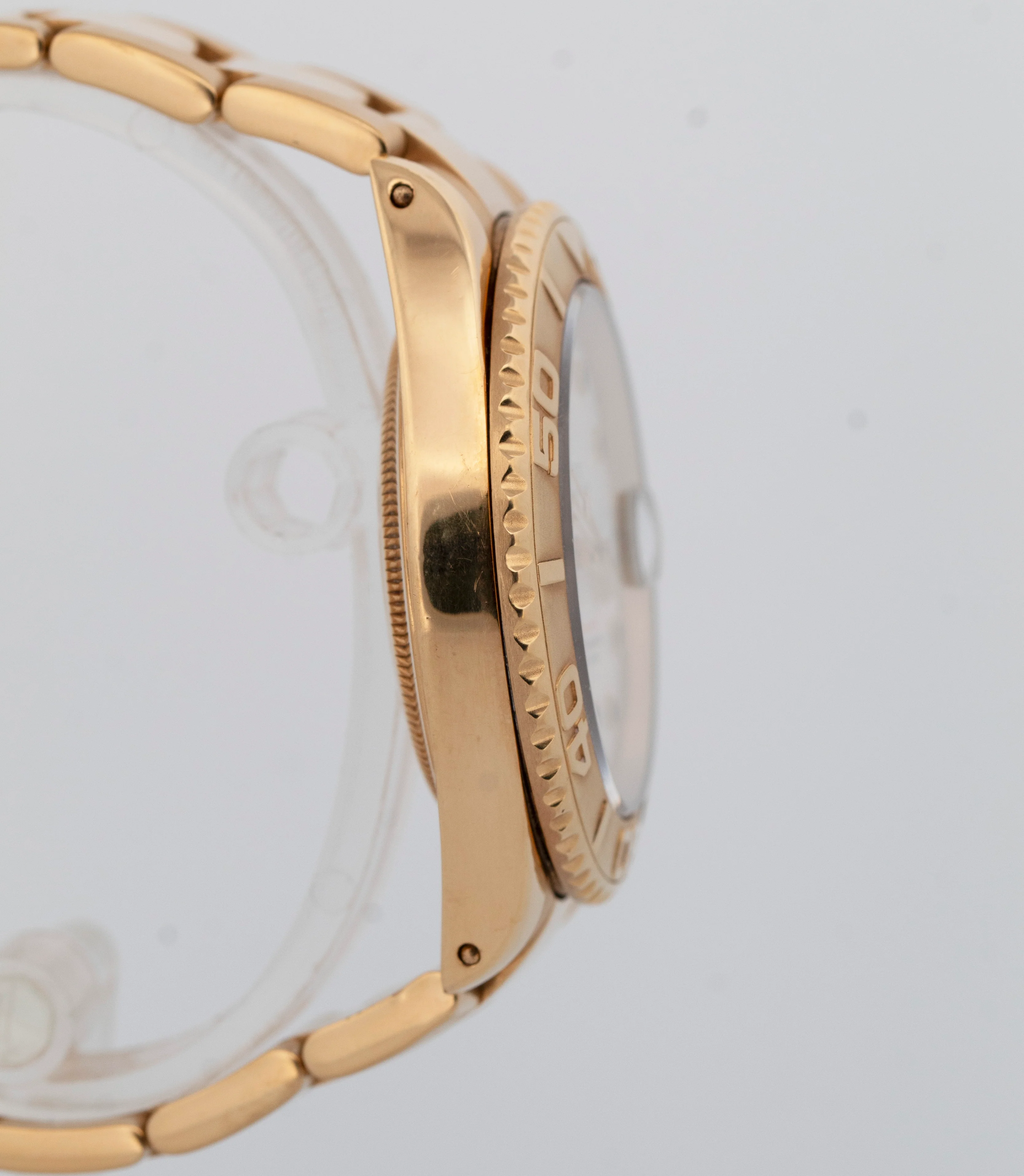 Rolex Yacht-Master 40mm WHITE 18K Yellow Gold Oyster Automatic Watch 16628 - Image 4