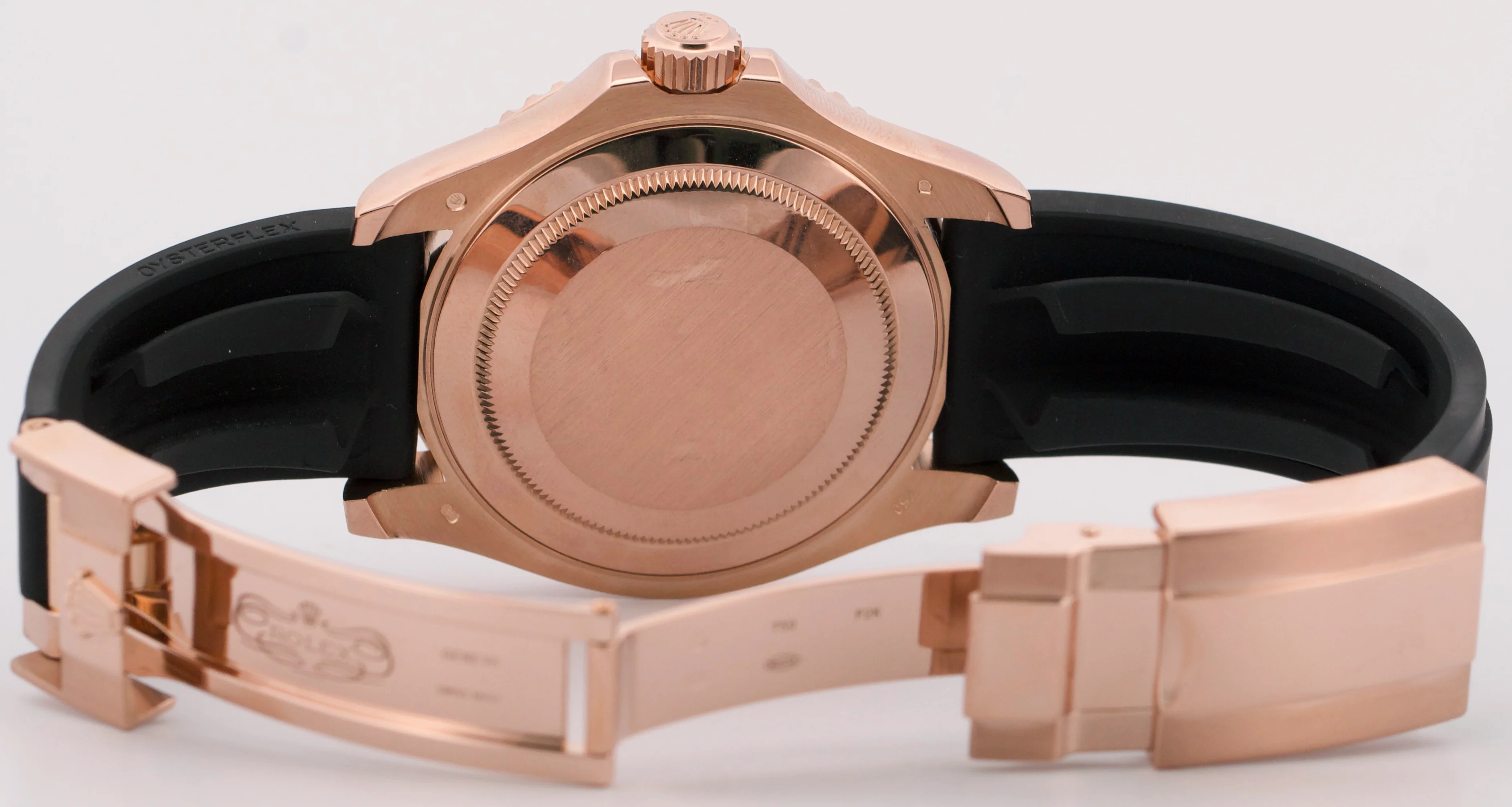 Rolex Yacht-Master BLACK 18K Rose Gold Oysterflex Rubber 40mm 116655 Watch - Image 7