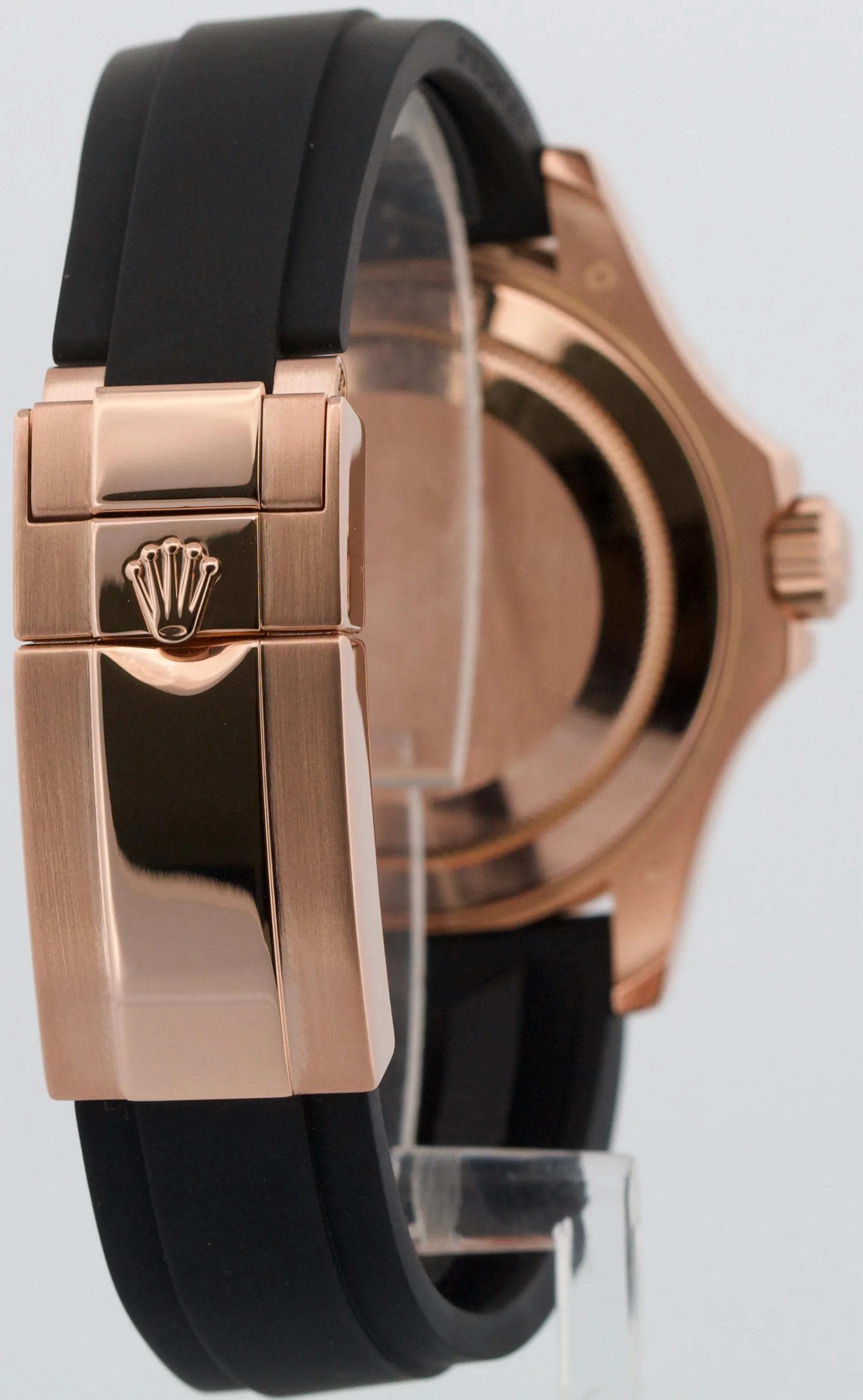 Rolex Yacht-Master BLACK 18K Rose Gold OYSTERFLEX Rubber Everose 40mm 116655 - Image 6