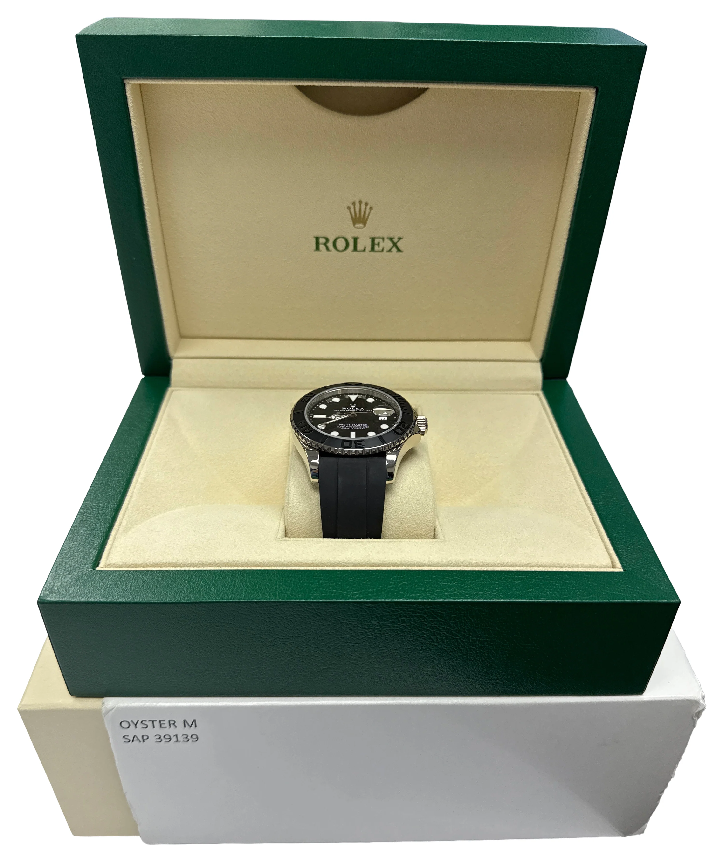 Rolex Yacht-Master BLACK 18K White Gold Oysterflex Rubber 42mm 226659 BOX - Image 2