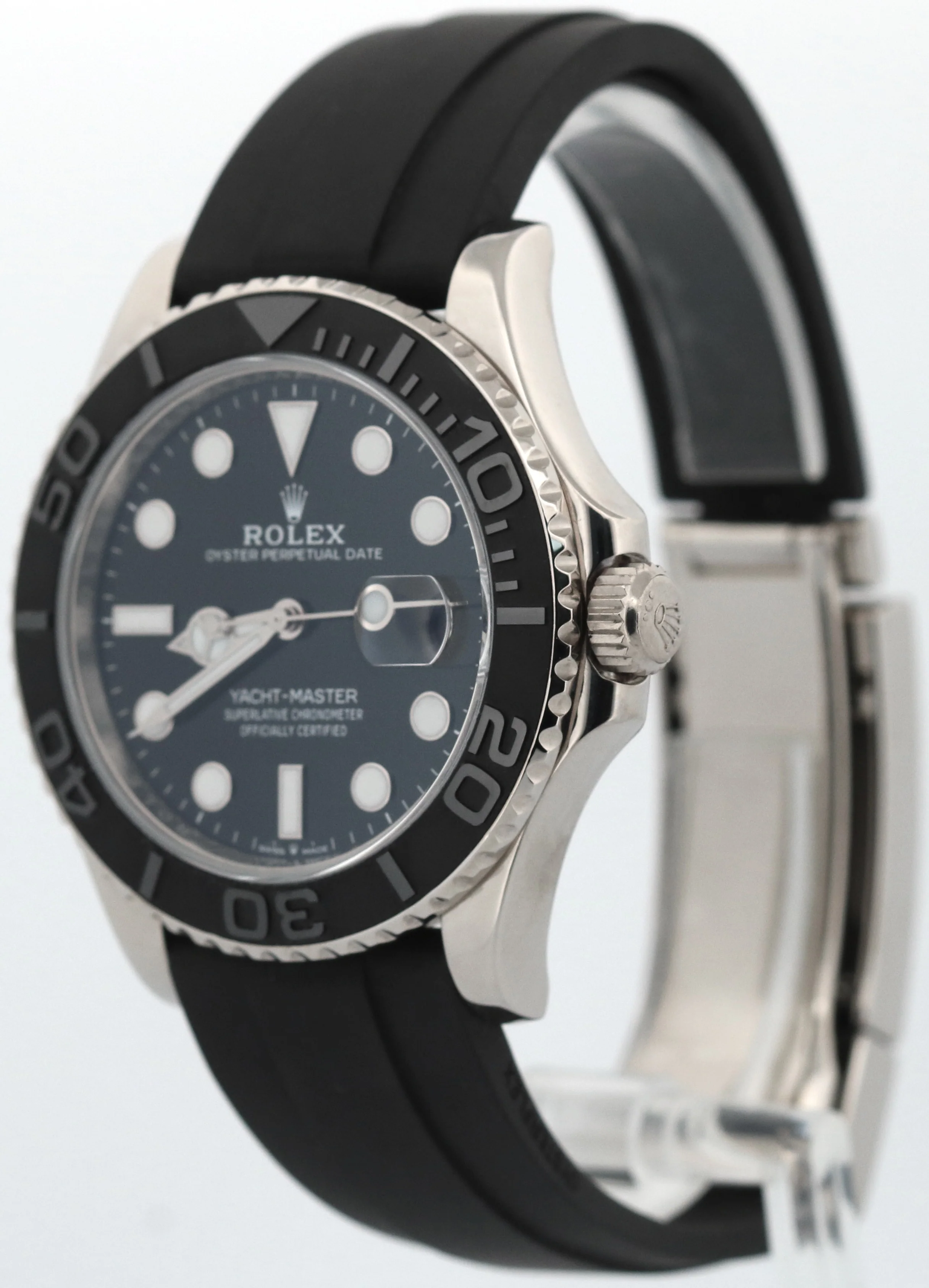 Rolex Yacht-Master BLACK 18K White Gold Oysterflex Rubber 42mm 226659 BOX - Image 3