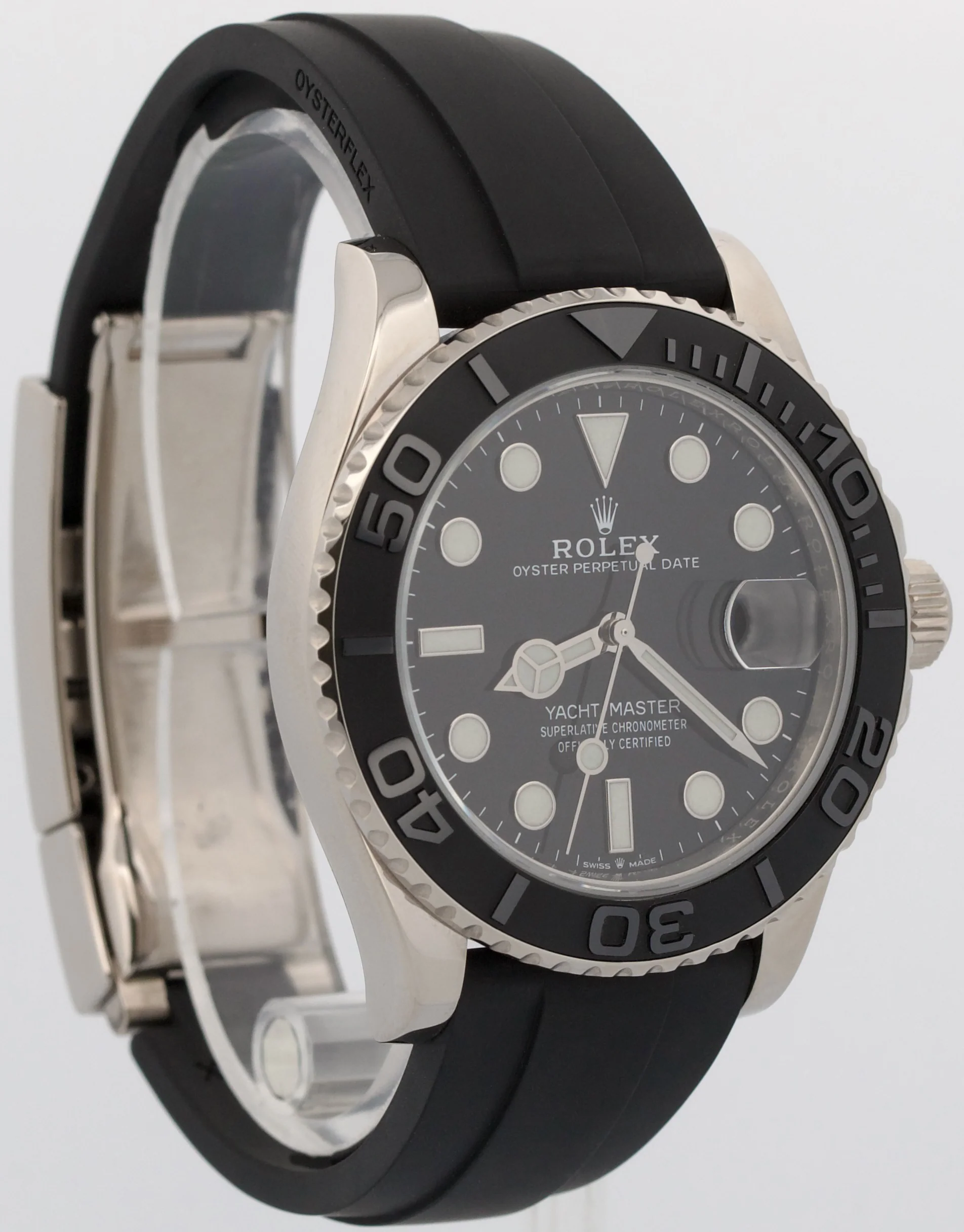 Rolex Yacht-Master BLACK 18K White Gold Oysterflex Rubber YM1 42mm 226659 BOX - Image 4