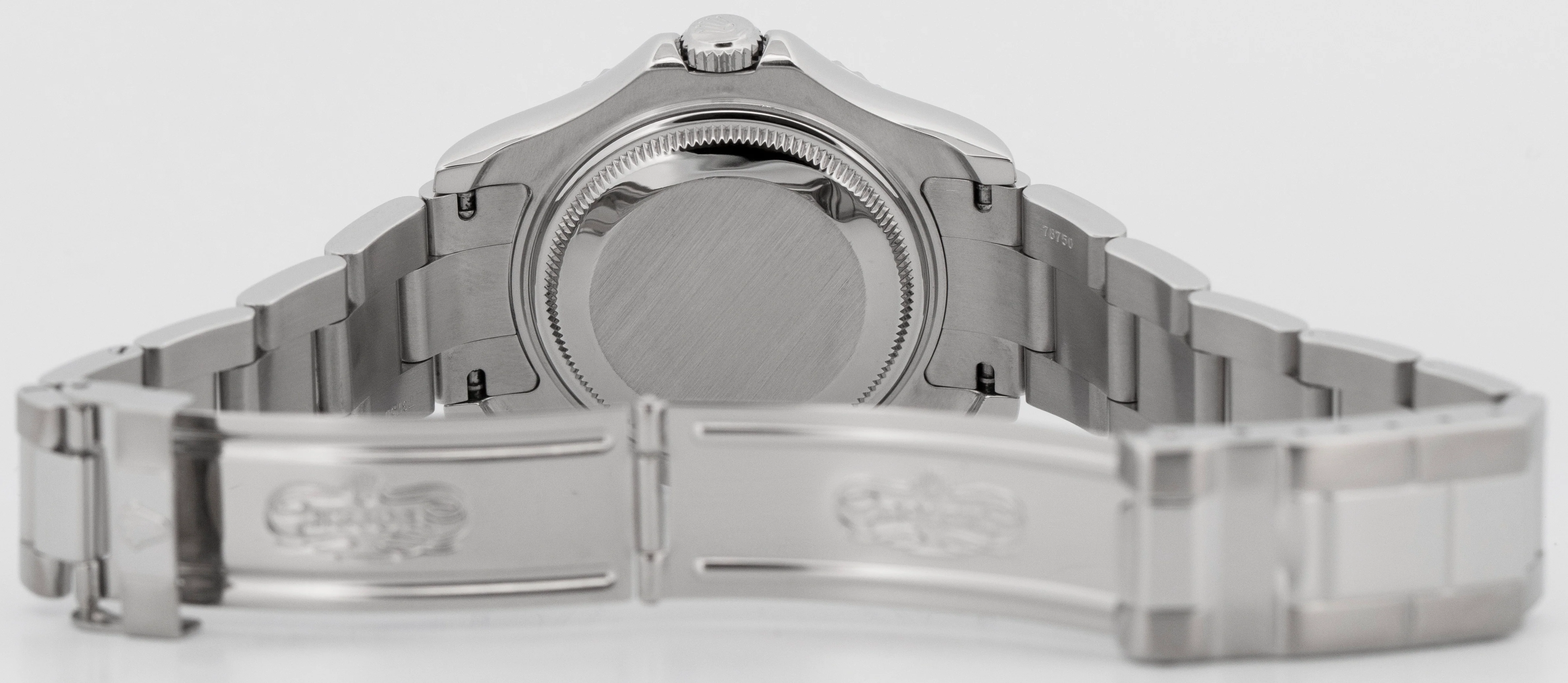 Rolex Yacht-Master Mid-Size PLATINUM Stainless Steel 35mm Oyster Watch 168622 - Image 8