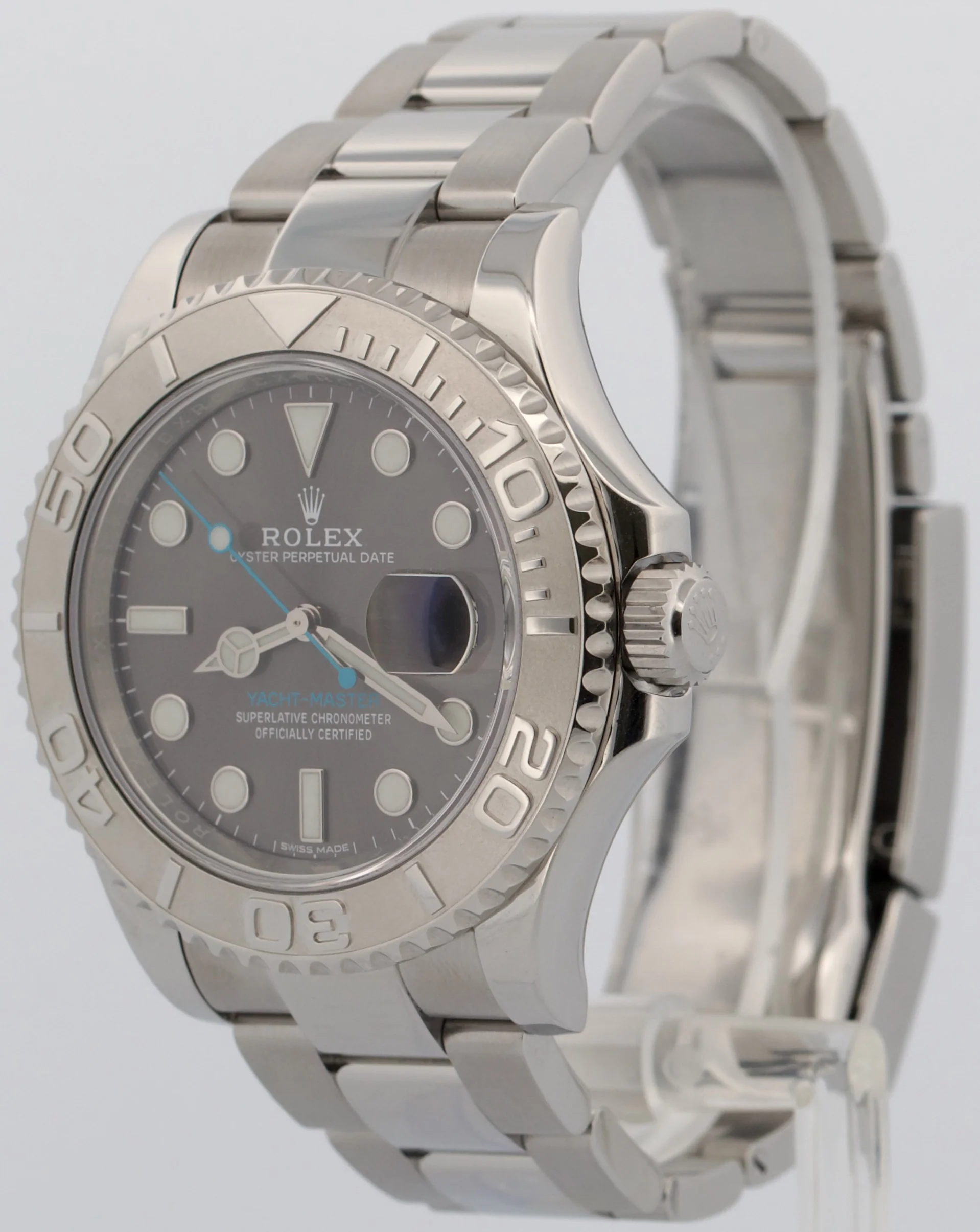 Rolex Yacht-Master Platinum RHODIUM 40mm Stainless Steel Oyster Watch 116622 - Image 3