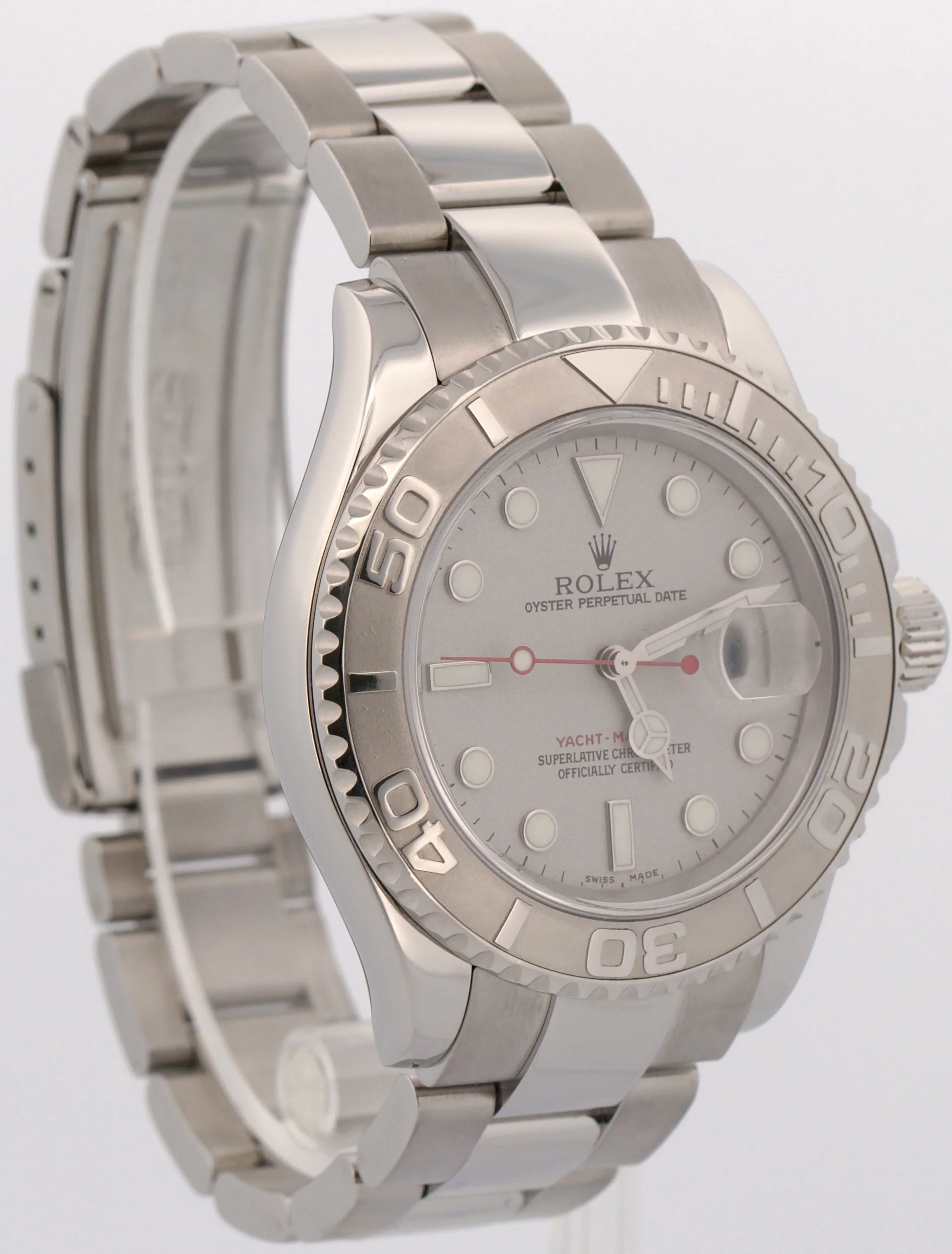 Rolex Yacht-Master PLATINUM Stainless Steel 40mm Oyster Date YM1 Watch 16622 - Image 4