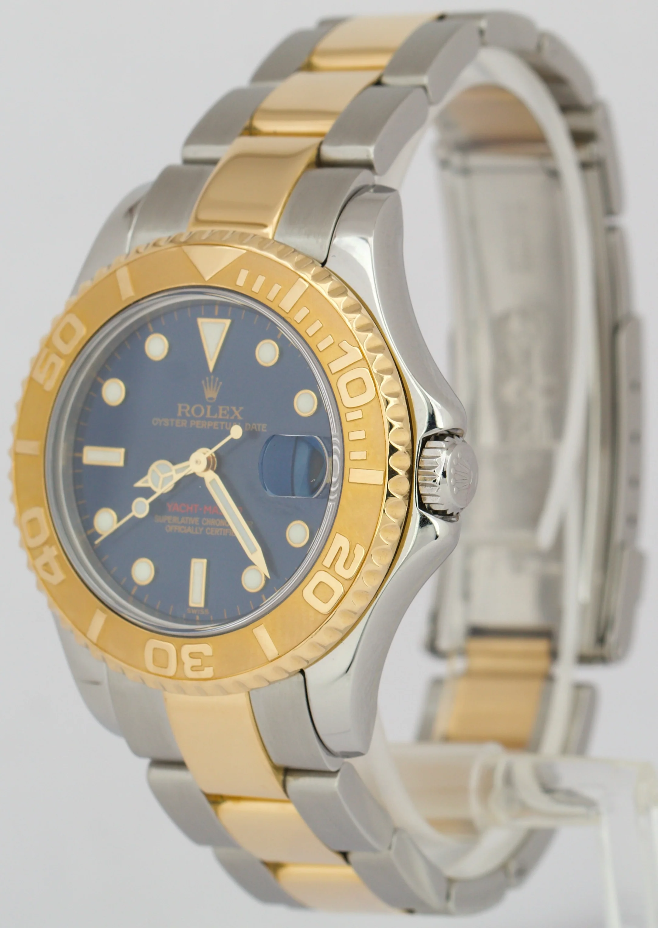 Rolex Yacht-Master Two-Tone 35mm BLUE Steel 18K Yellow Gold Midsize 68623 Watch - Image 3