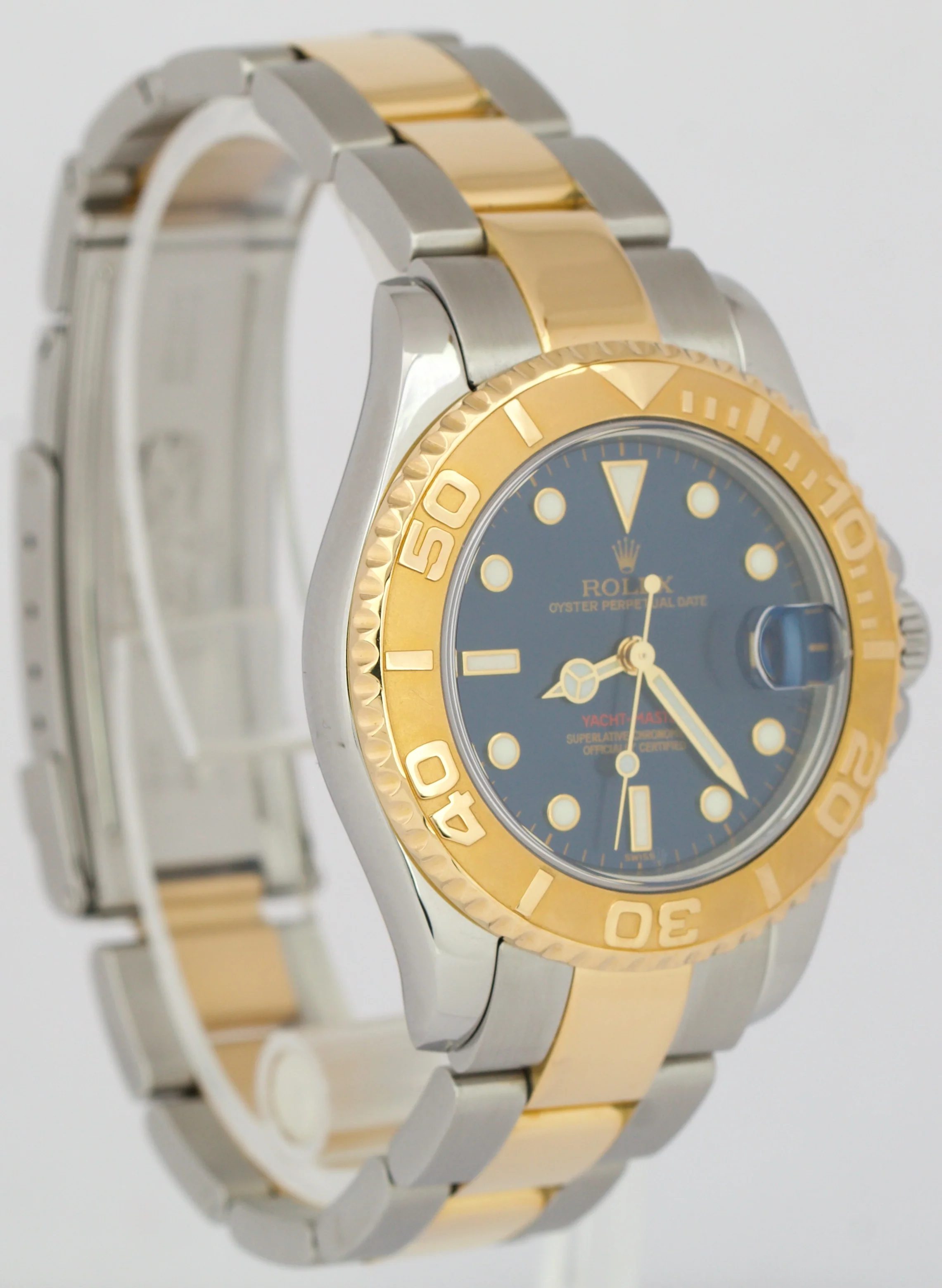 Rolex Yacht-Master Two-Tone 35mm BLUE Steel 18K Yellow Gold Midsize 68623 Watch - Image 4