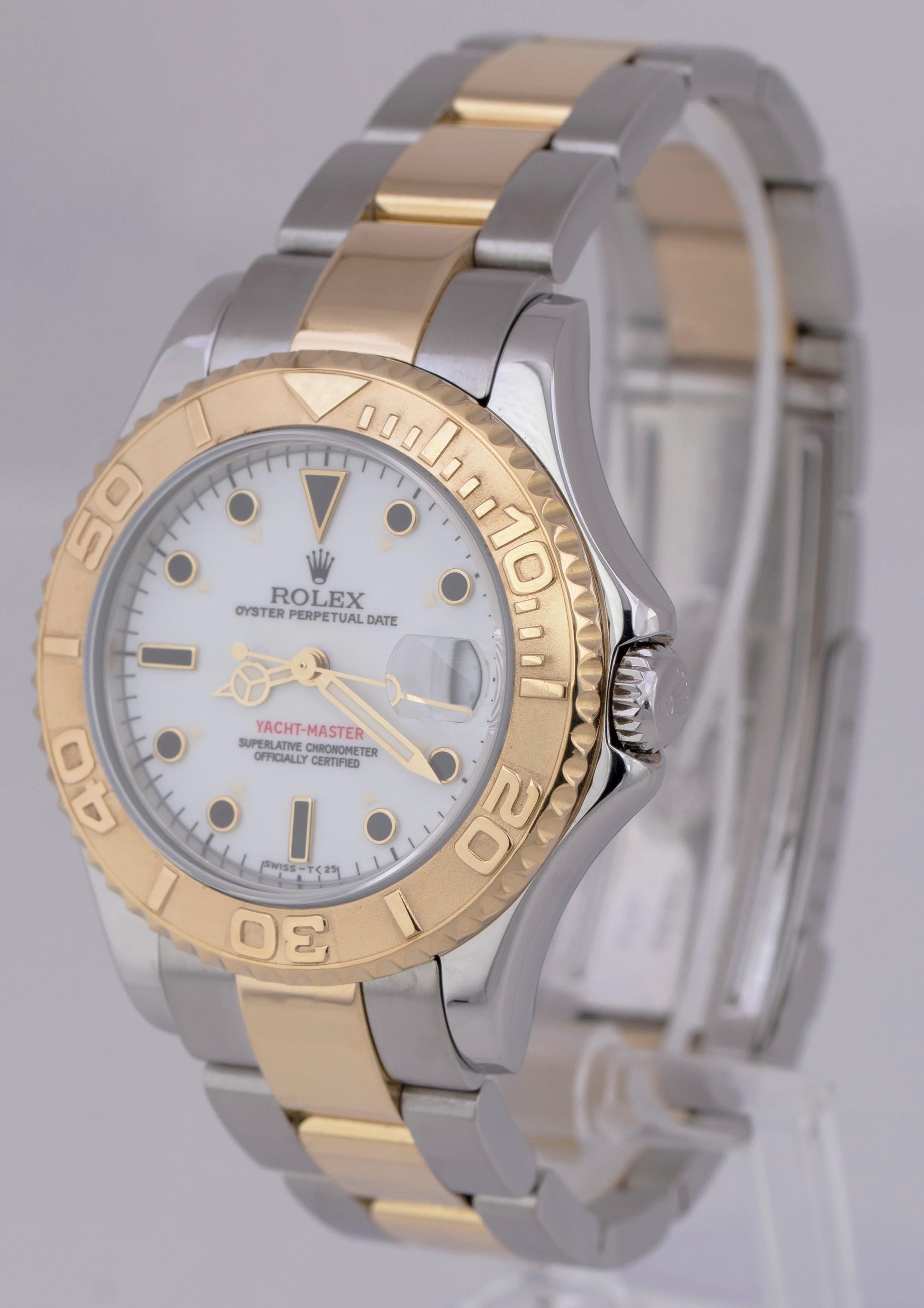 Rolex Yacht-Master Two-Tone 35mm WHITE Steel 18K Yellow Gold Midsize 68623 Watch - Image 3