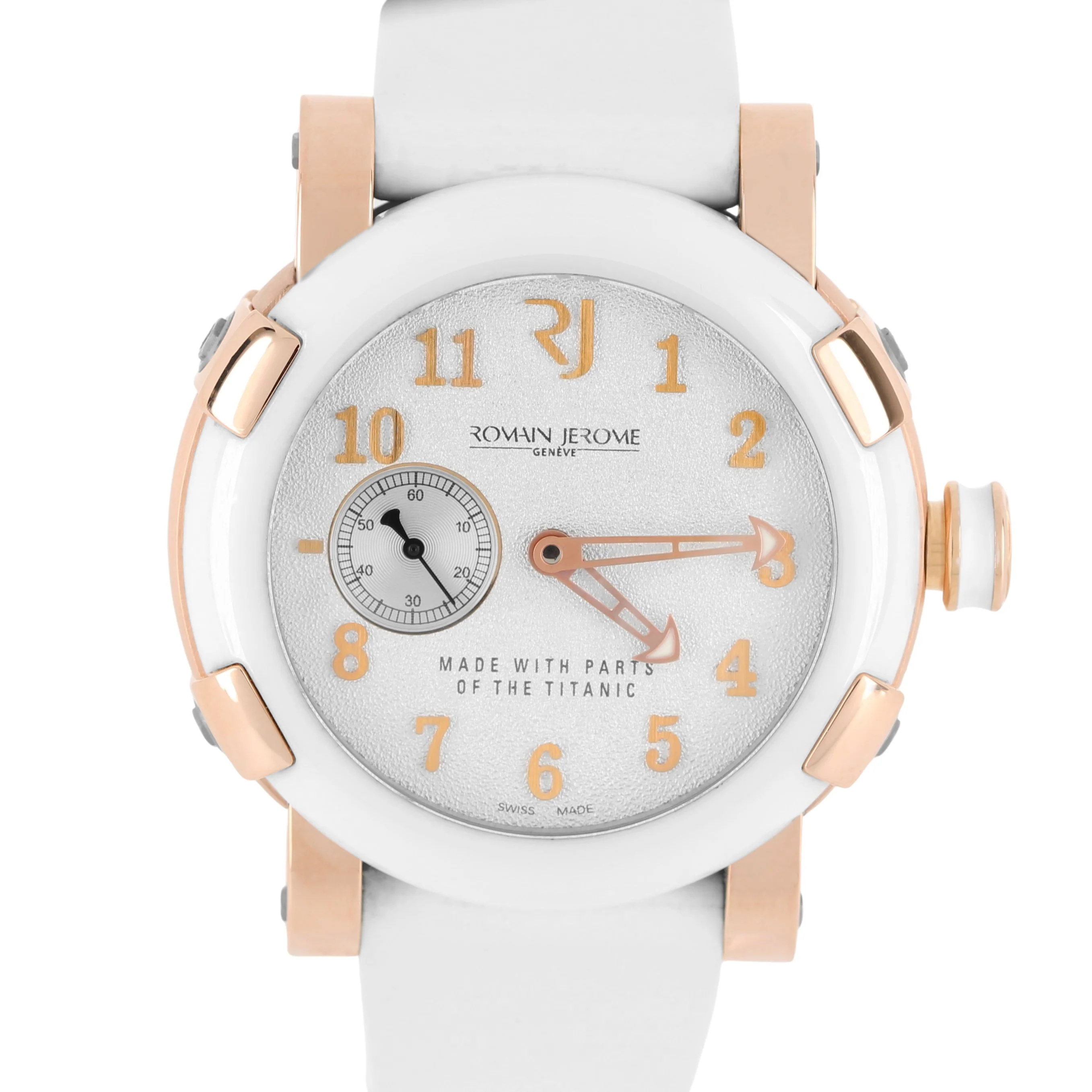 Romain Jerome Titanic DNA 18k Rose Gold Ceramic White 46mm T.W2222.00 Watch