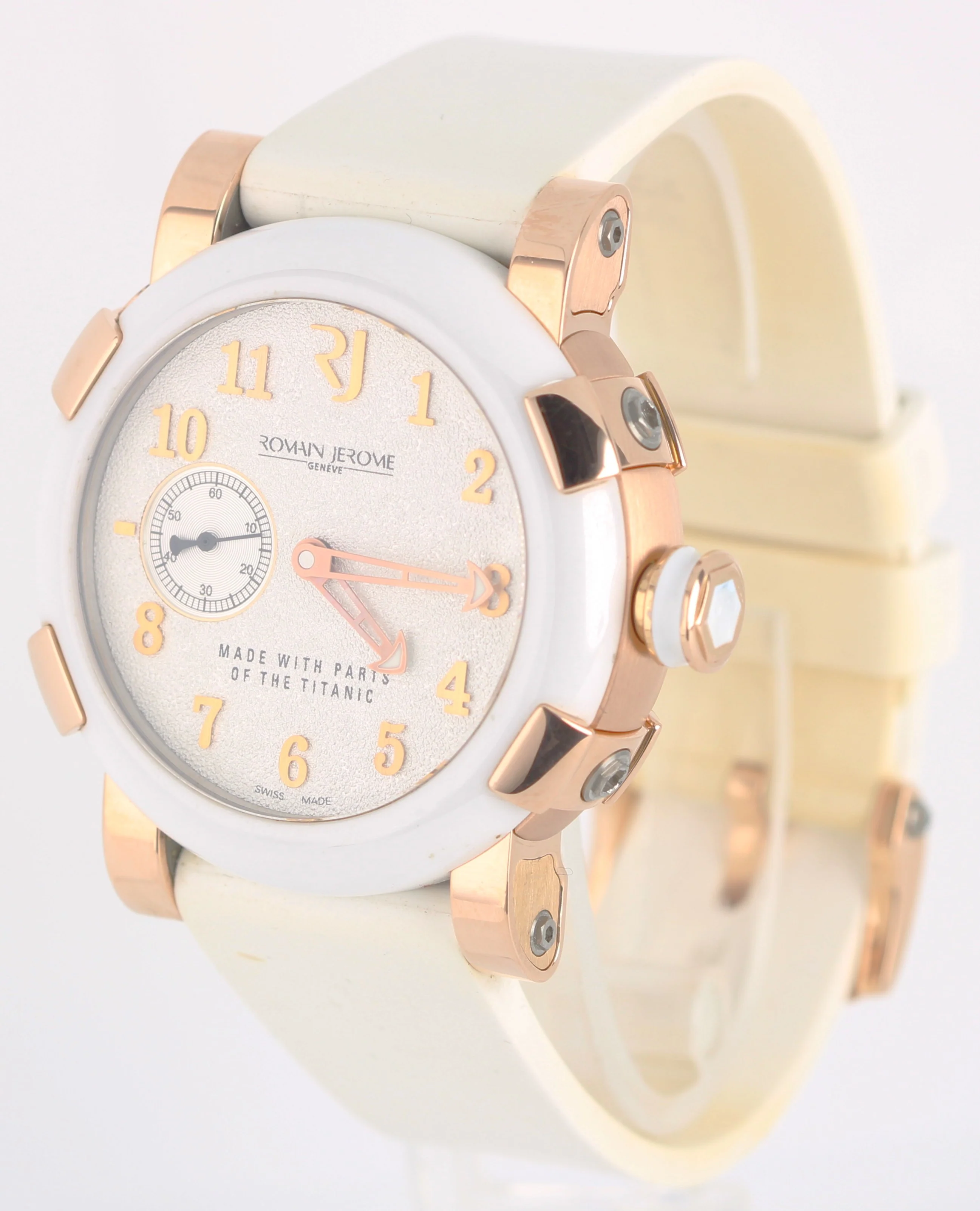 Romain Jerome Titanic DNA 18k Rose Gold Ceramic White 46mm T.W2222.00 Watch - Image 3