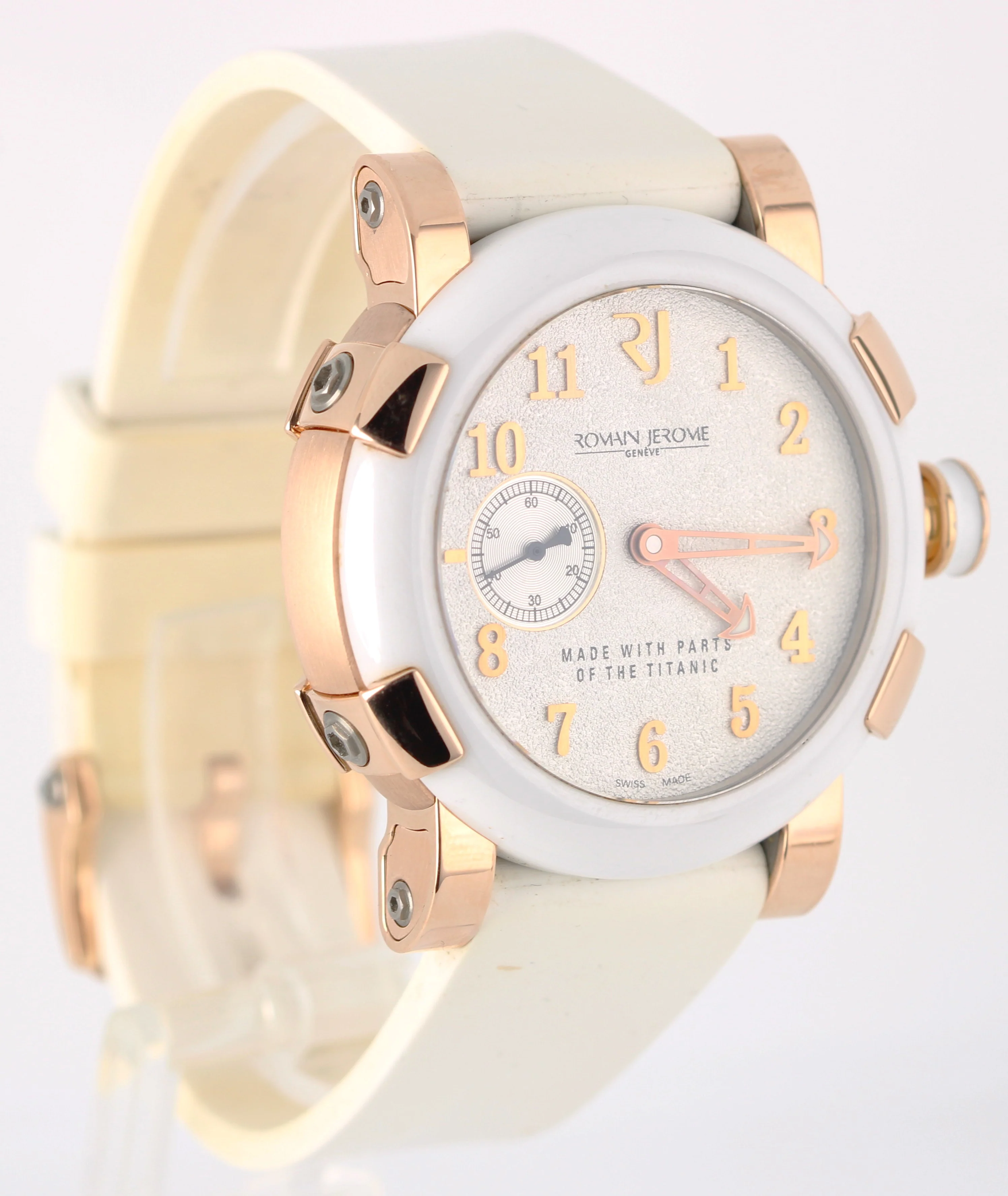 Romain Jerome Titanic DNA 18k Rose Gold Ceramic White 46mm T.W2222.00 Watch - Image 4