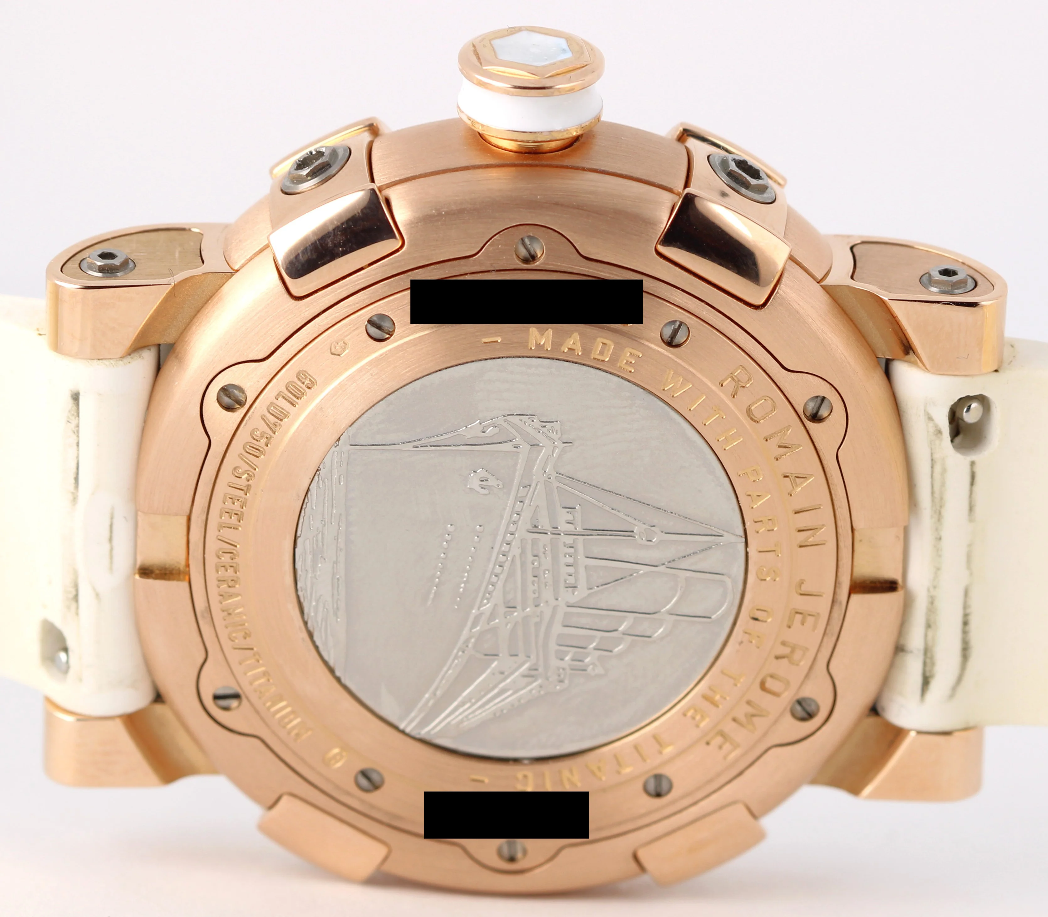 Romain Jerome Titanic DNA 18k Rose Gold Ceramic White 46mm T.W2222.00 Watch - Image 9
