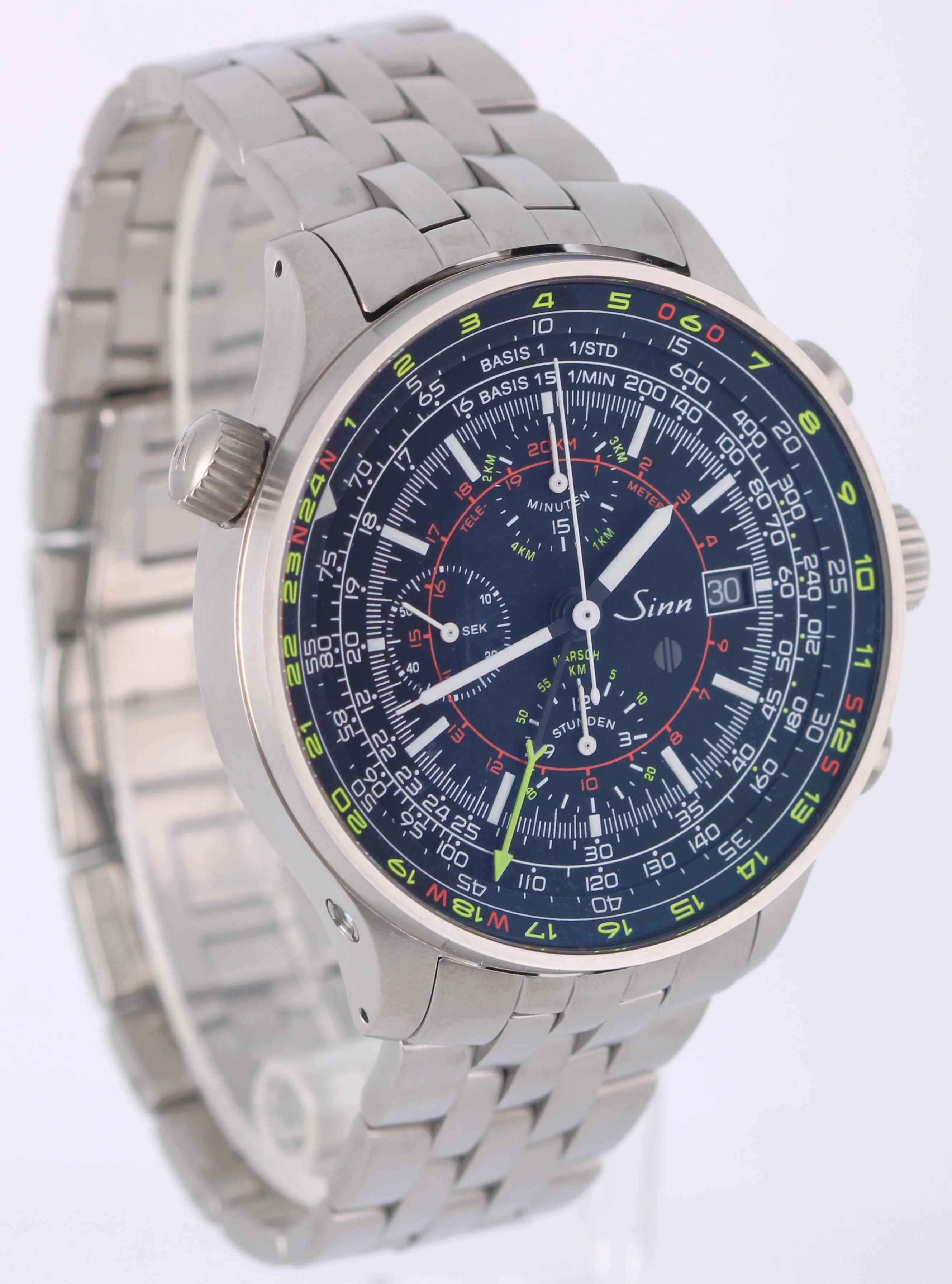 Sinn Chrono Military Model 900 GMT Stainless Steel Black 44mm 900.0178 Watch - Image 4
