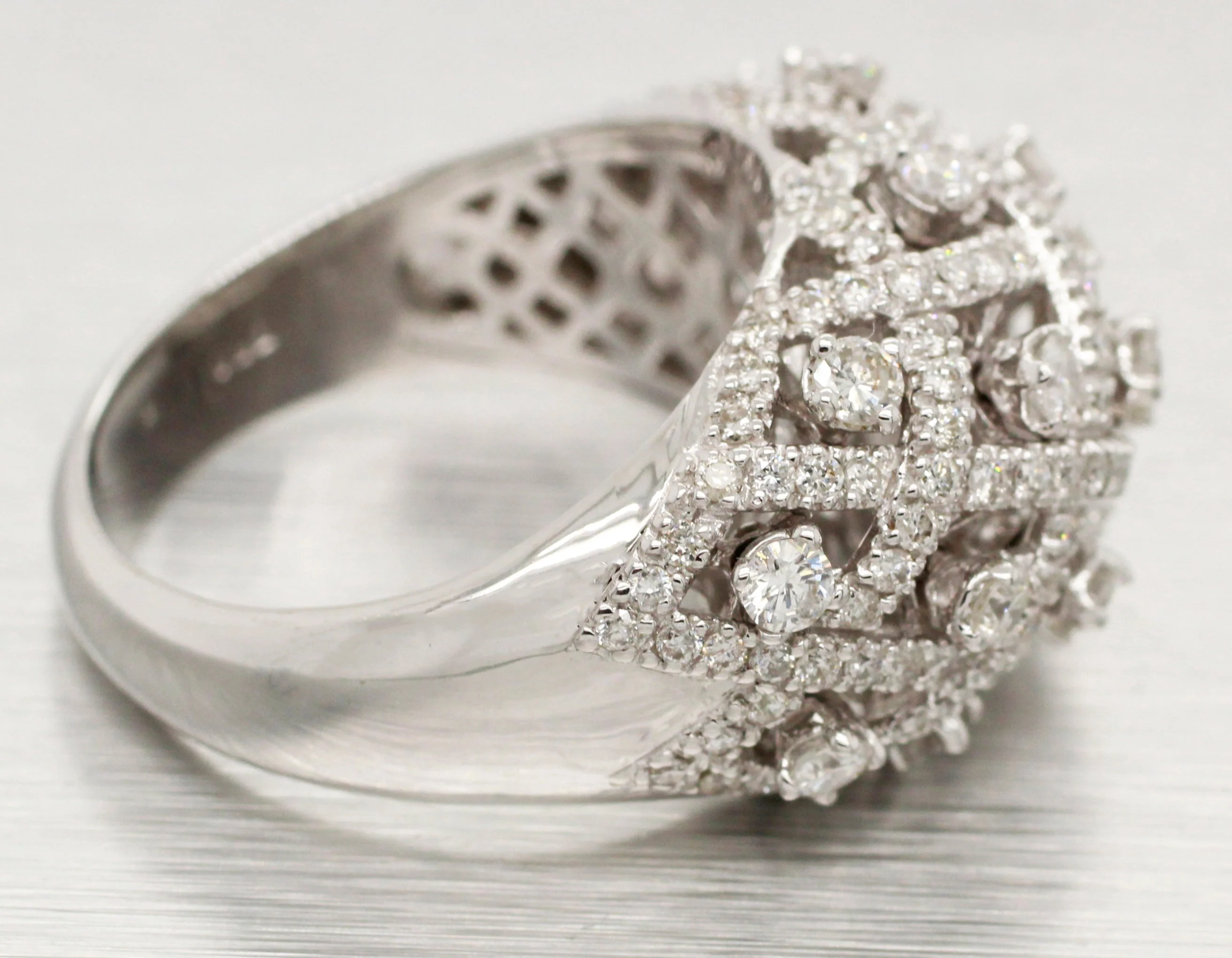 Sonia Bitton 0.50ctw Diamond Criss Cross Ring - 14k White Gold & Dynamic Setting - Image 4