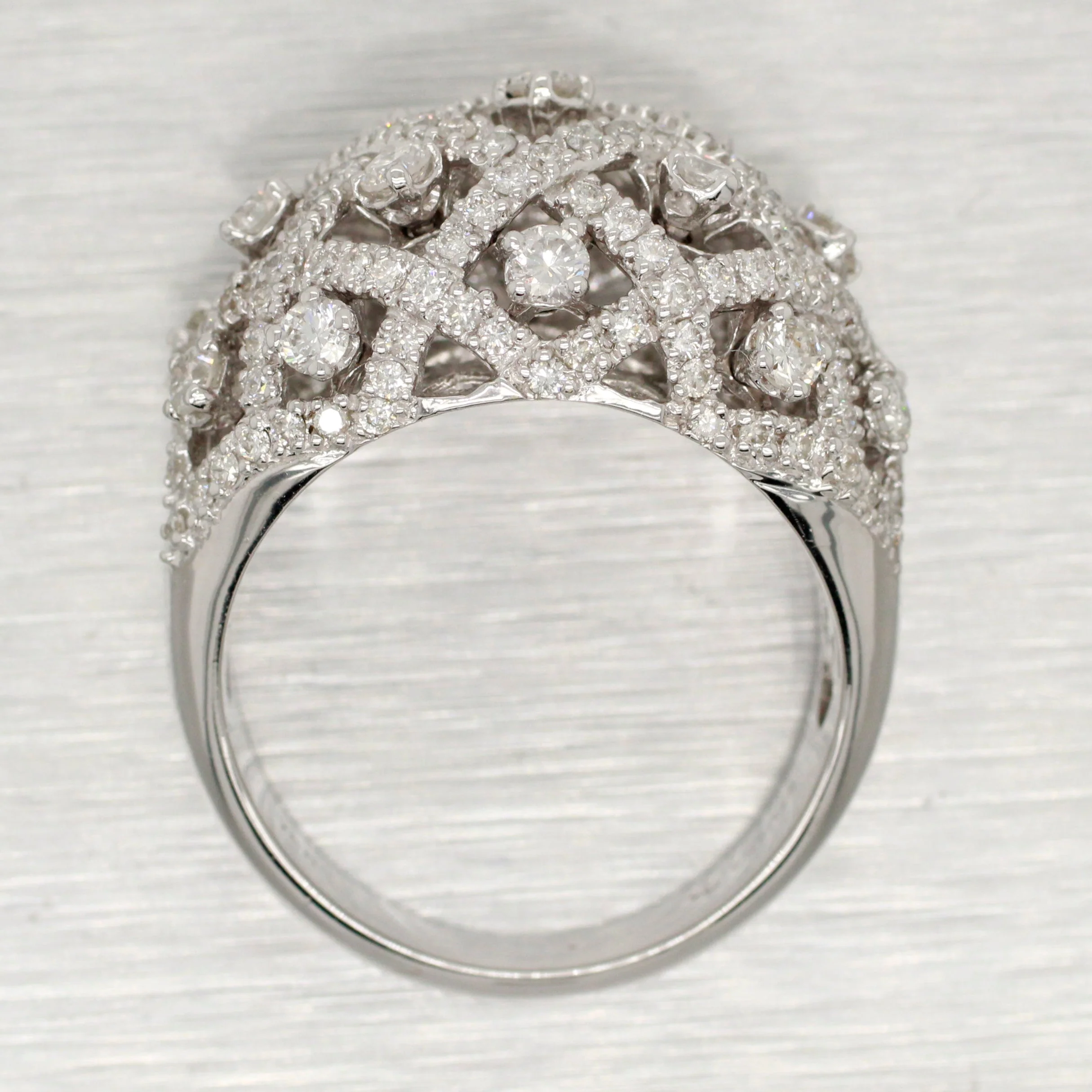 Sonia Bitton 0.50ctw Diamond Criss Cross Ring - 14k White Gold & Dynamic Setting - Image 8