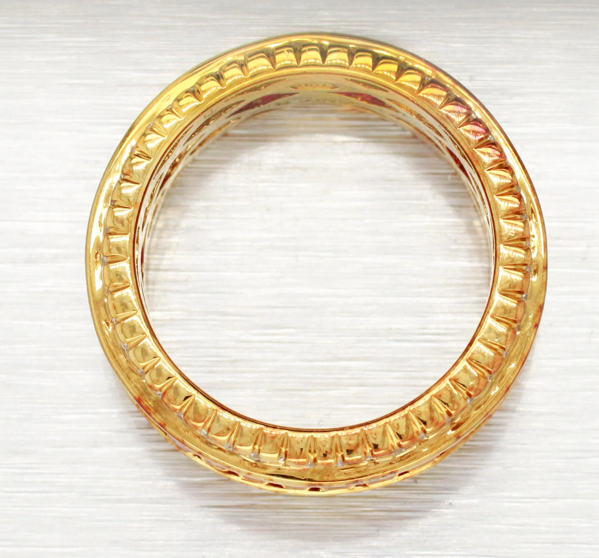 Sonia Bitton 5.20ctw Ruby & Diamond Eternity Ring | 18k Yellow Gold Band - Image 5