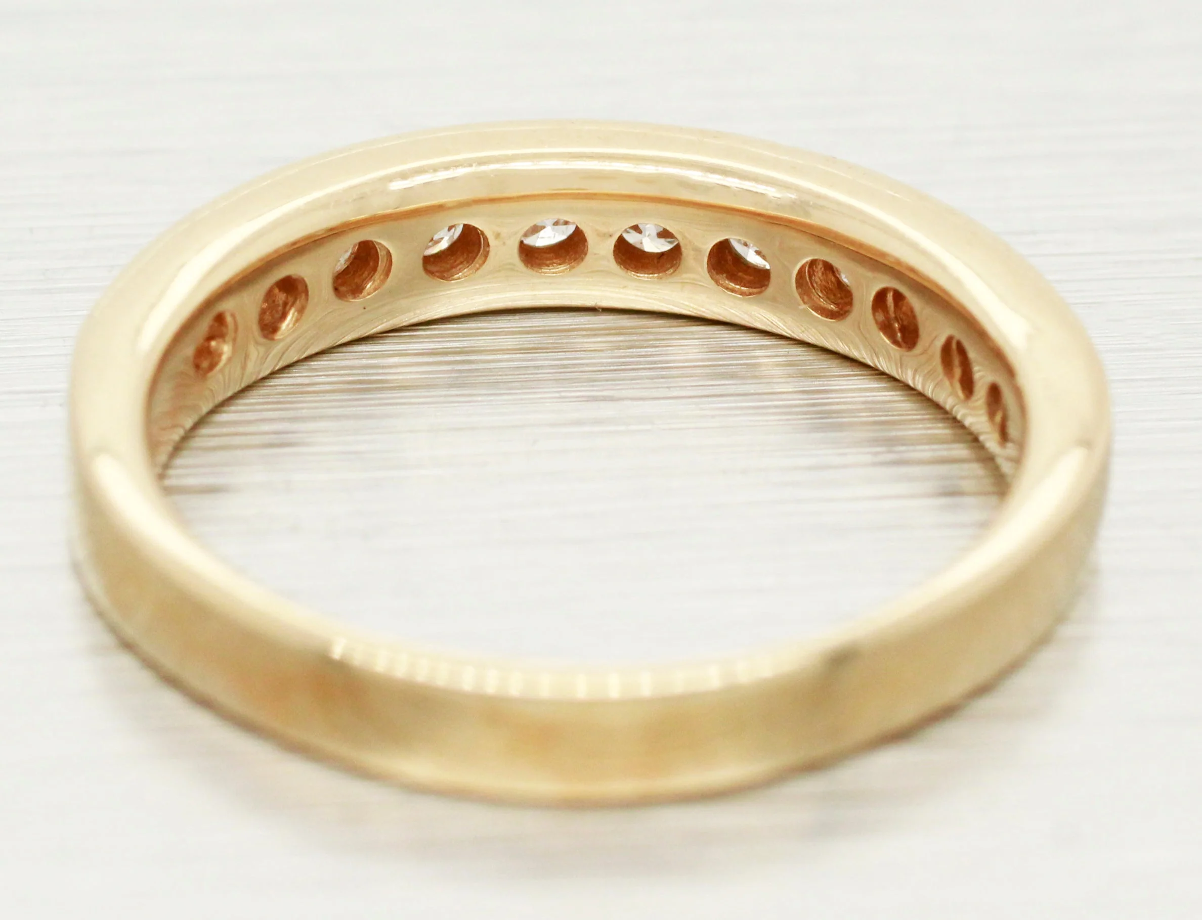Sonia B Channel Set Diamond Ring - 14k Yellow Gold Band - Size 9 - Image 6