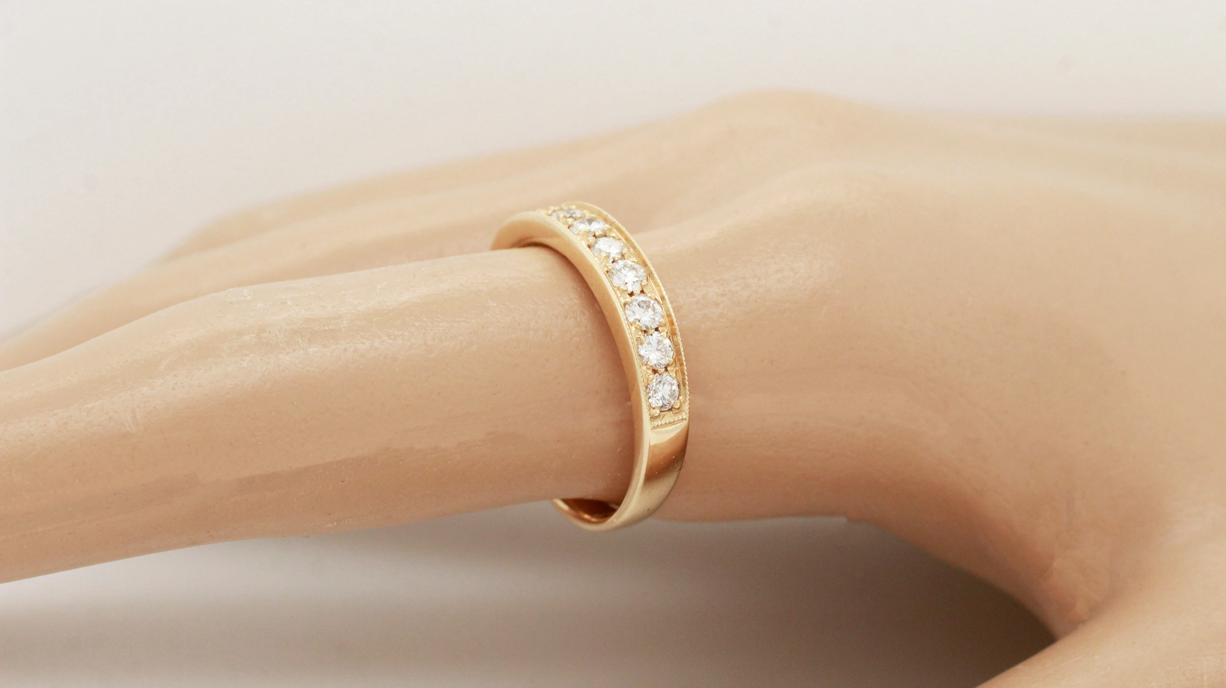 Sonia B Channel Set Diamond Ring - 14k Yellow Gold Band - Size 9 - Image 9