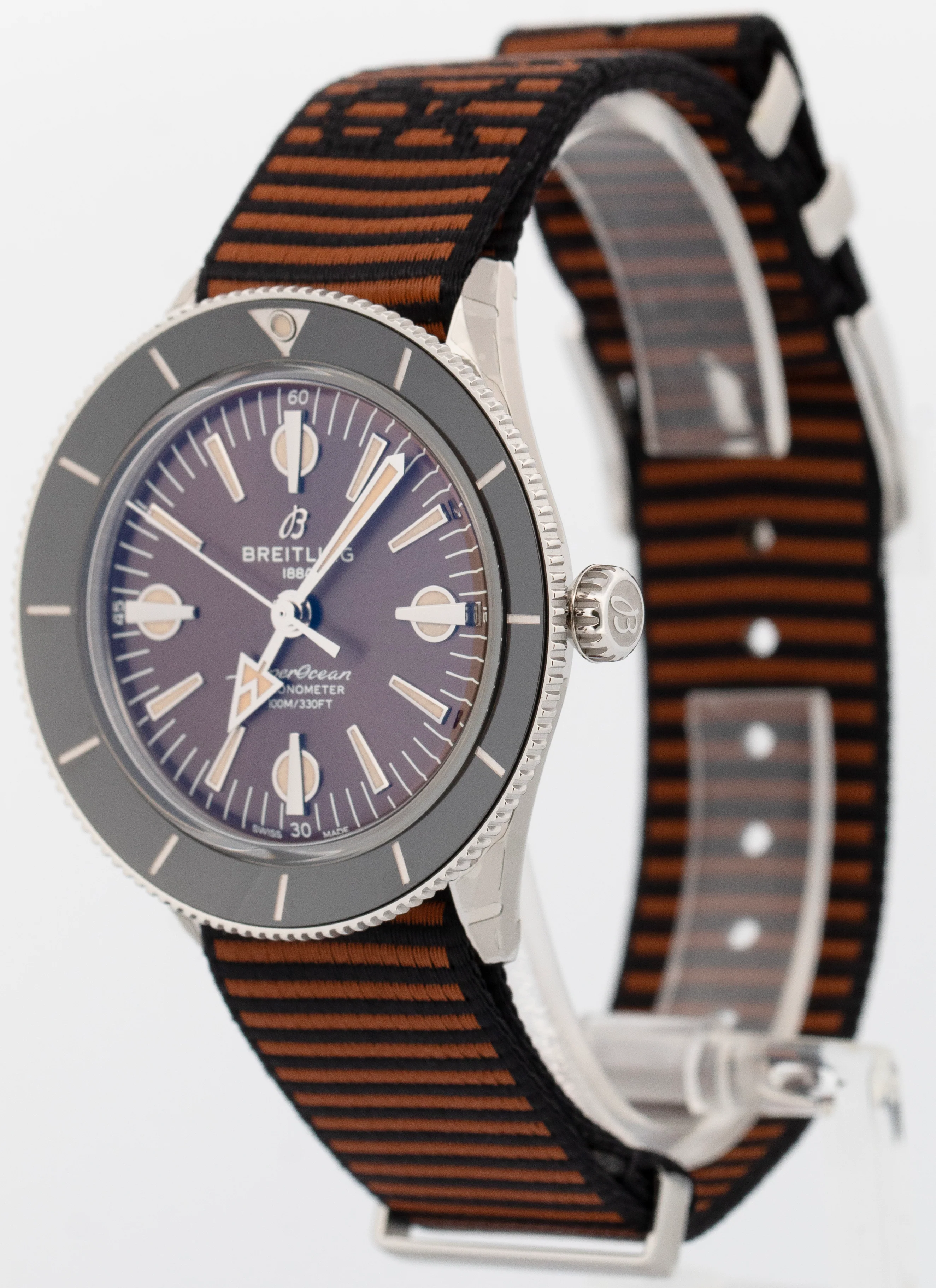 STICKERED Breitling Superocean Heritage Brown Stainless 42mm Watch A10370 BOX - Image 3