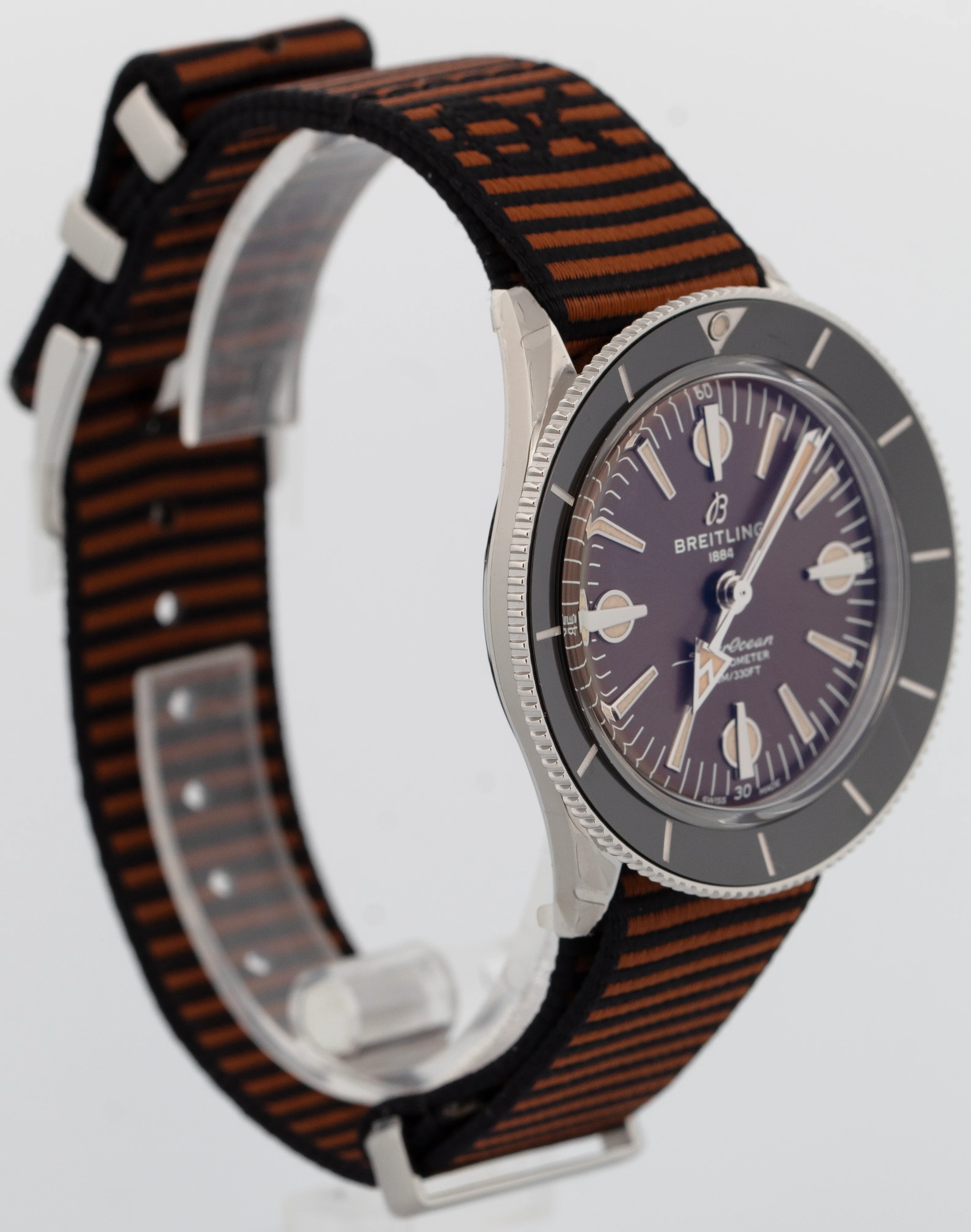 STICKERED Breitling Superocean Heritage Brown Stainless 42mm Watch A10370 BOX - Image 4